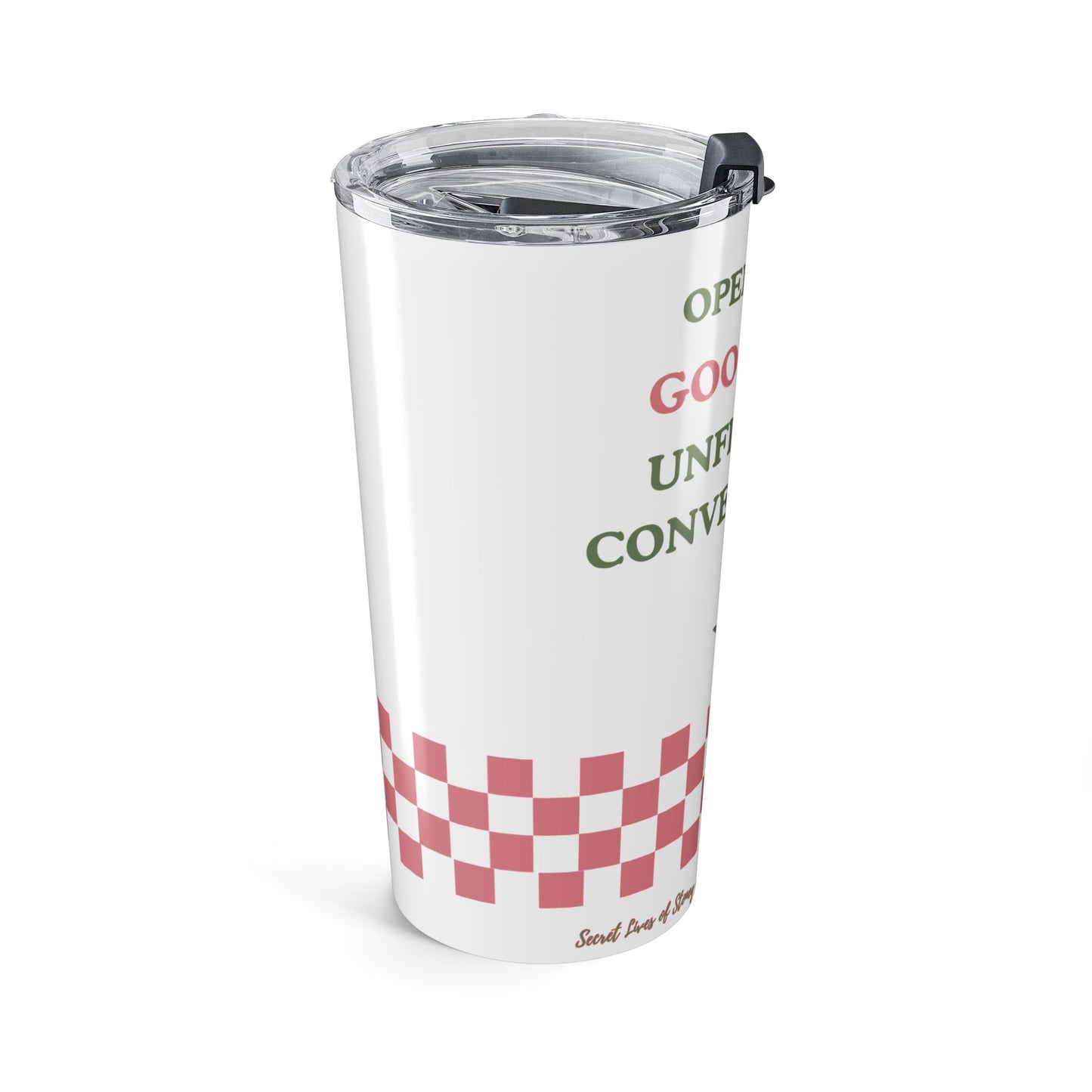 "SLOSW" Open Minds Good Vibes 20oz Tumbler | The Secret Lives of Stoney Wives Podcast Merch | Stainless Steel Travel Coffee Cup