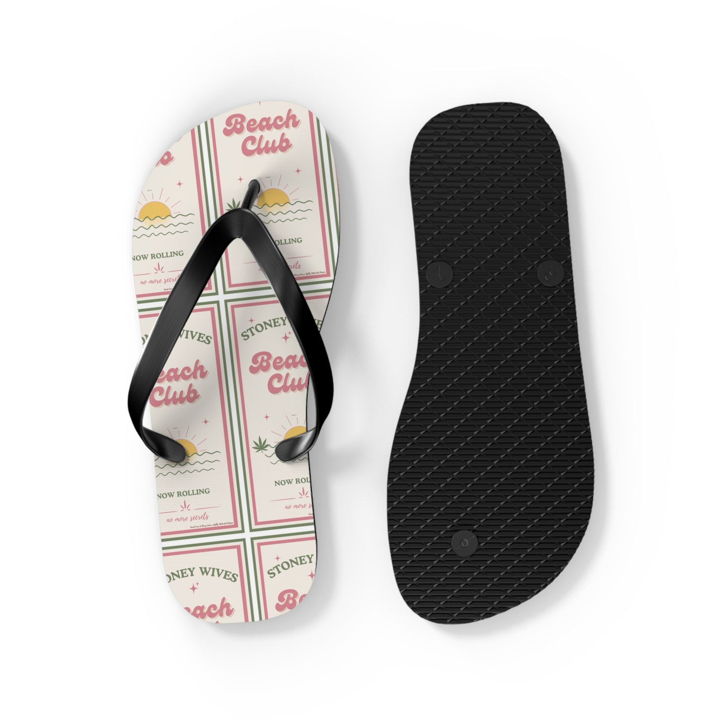 "SLOSW"  Stoney Wife Summer Sandals | The Secret Lives Of Stoney Wives Podcast Merch | Retro Flip Flops | Beach Footwear | Cushioned Summer Slides | Shoes