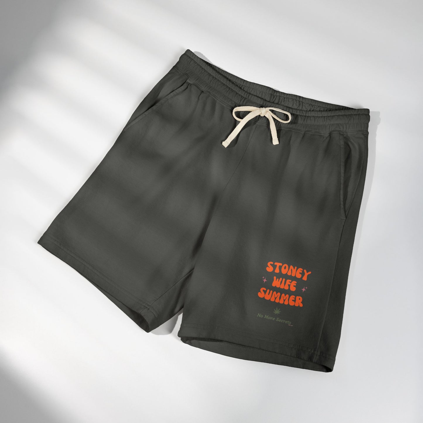 "SLOSW” Stoney Wife Summer | Sweat Shorts | The Secret Lives of Stoney Wives Podcast Merch | Unisex Garment-Dyed Lightweight Fleece Shorts