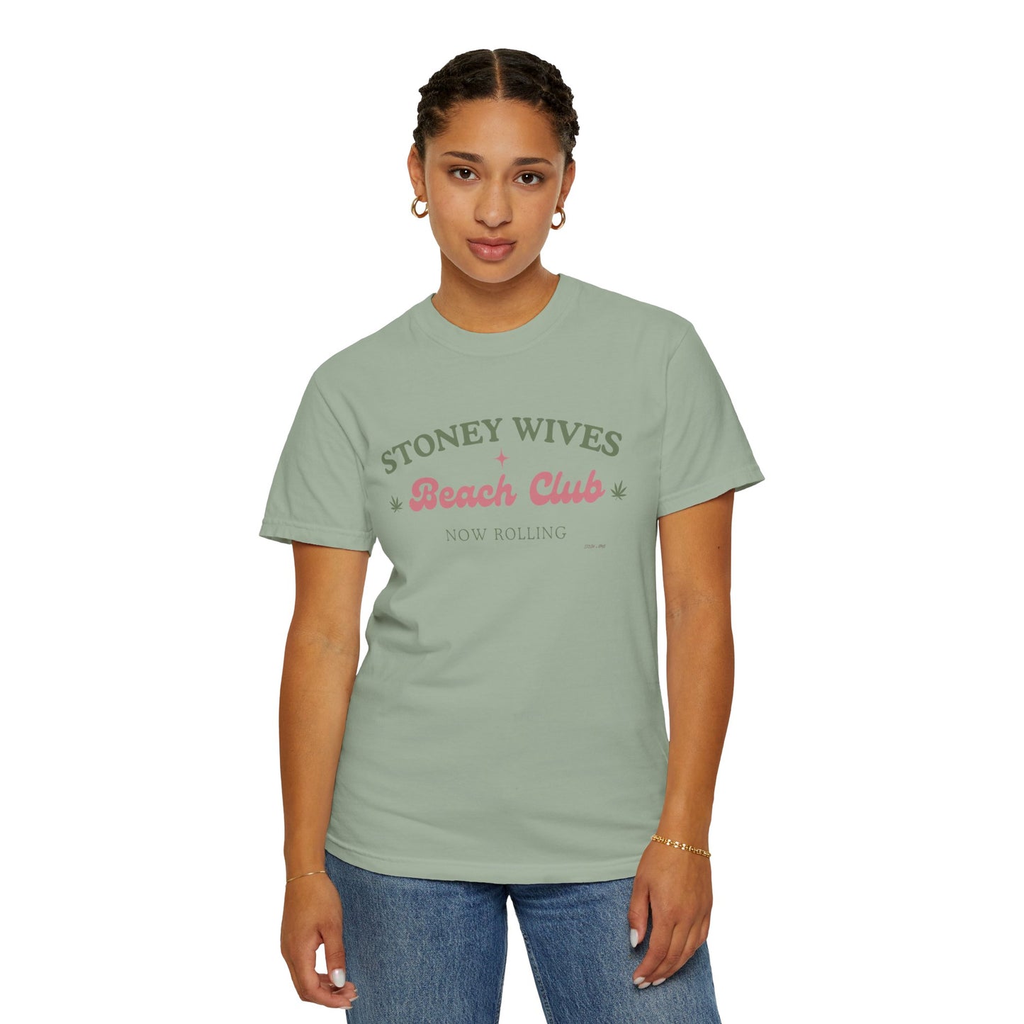 “SLOSW” Stoney Wives Beach Club | Comfort Colors Graphic T-Shirt | The Secret Lives of Stoney Wives Podcast Merch | Retro Summer Tee