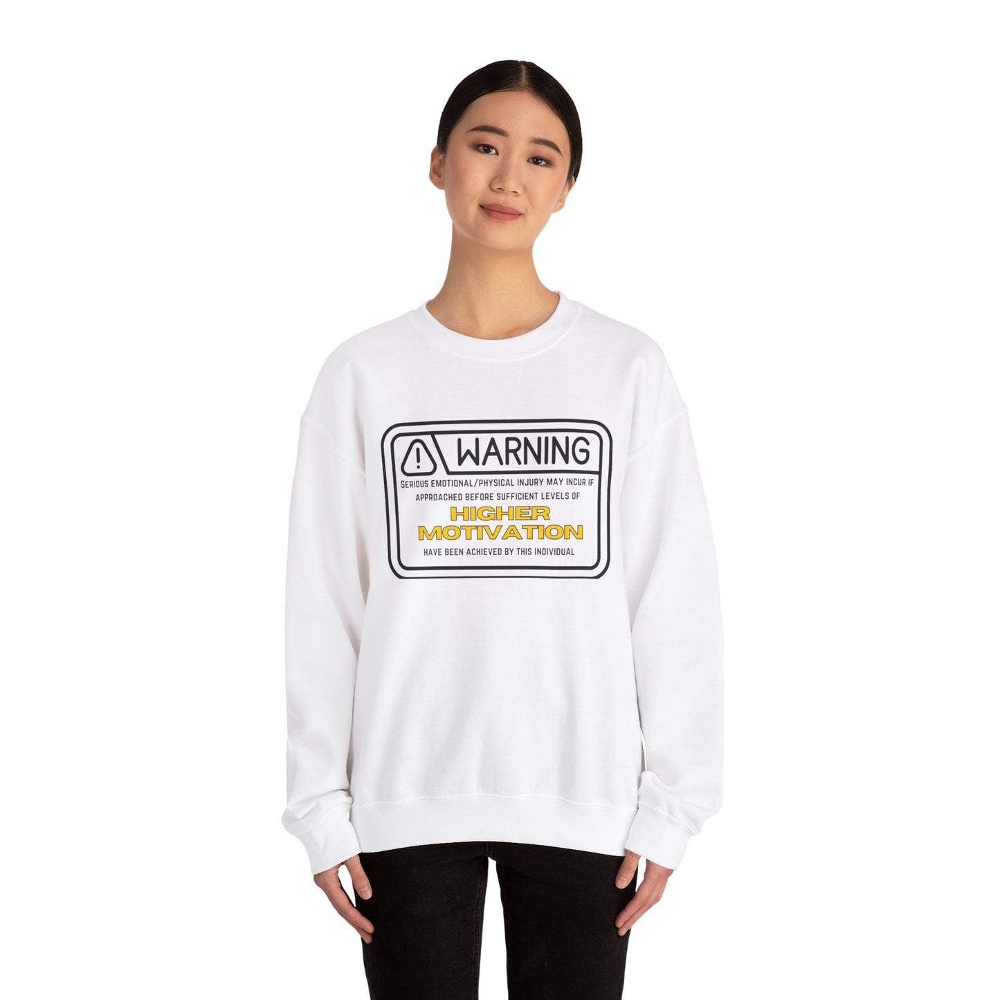 "Warning" Unisex Cotton Crewneck Sweatshirt