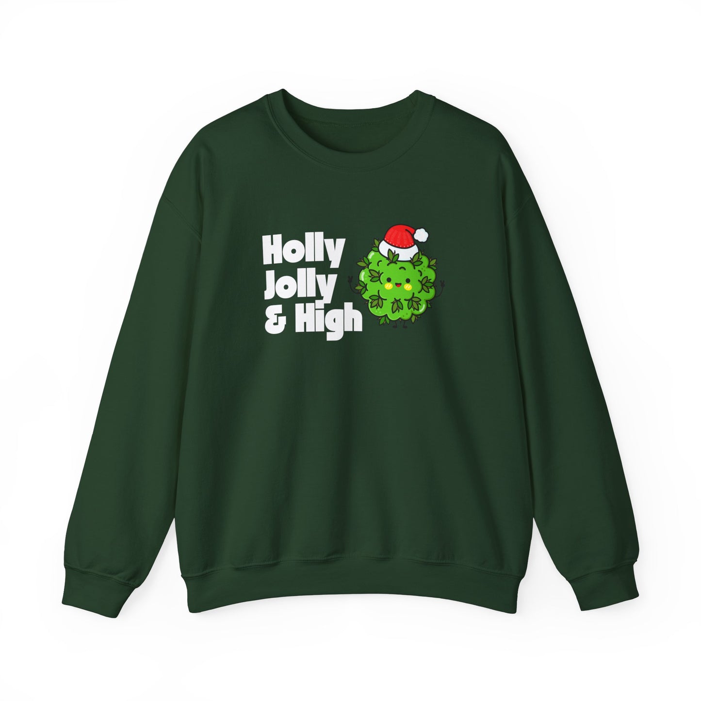 Holly Jolly & High Unisex Crewneck Sweatshirt