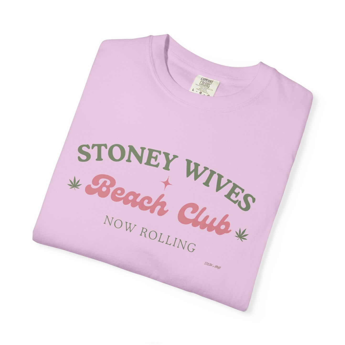 “SLOSW” Stoney Wives Beach Club | Comfort Colors Graphic T-Shirt | The Secret Lives of Stoney Wives Podcast Merch | Retro Summer Tee