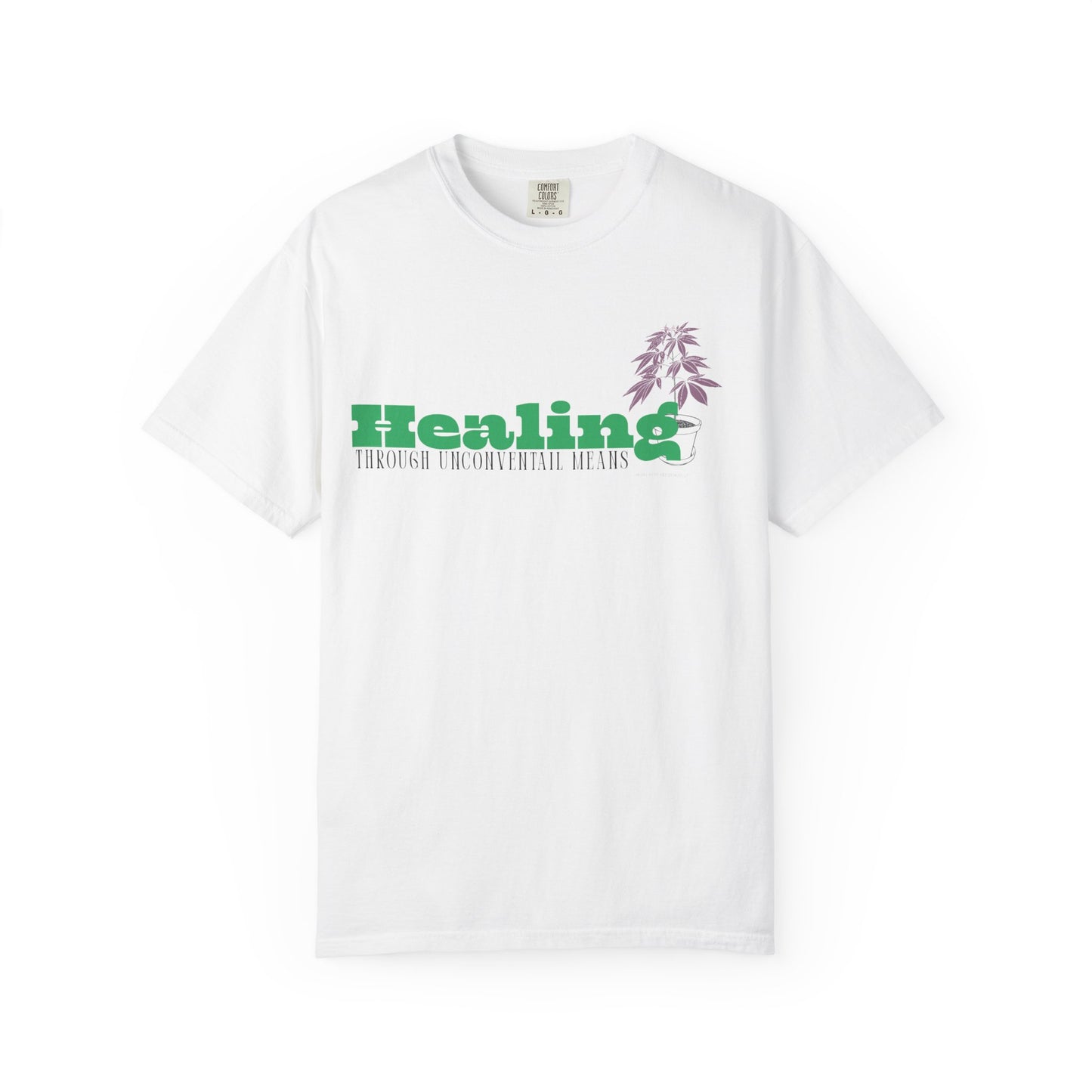 "Terps Heal" Healing Through Unconventional Means Shirt – Comfort Colors Tee, Botanical Graphic T-Shirt, Nature Aesthetic Streetwear, Unisex Garment-Dyed Shirt