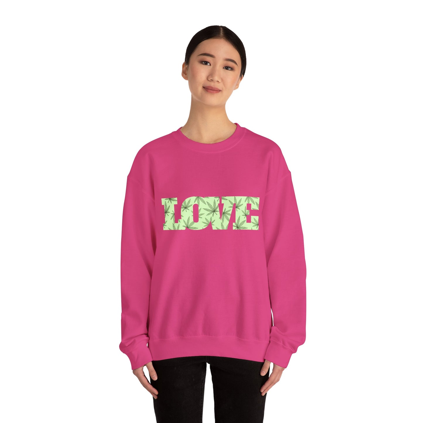 LOVE Cannabis Unisex Crewneck Sweatshirt