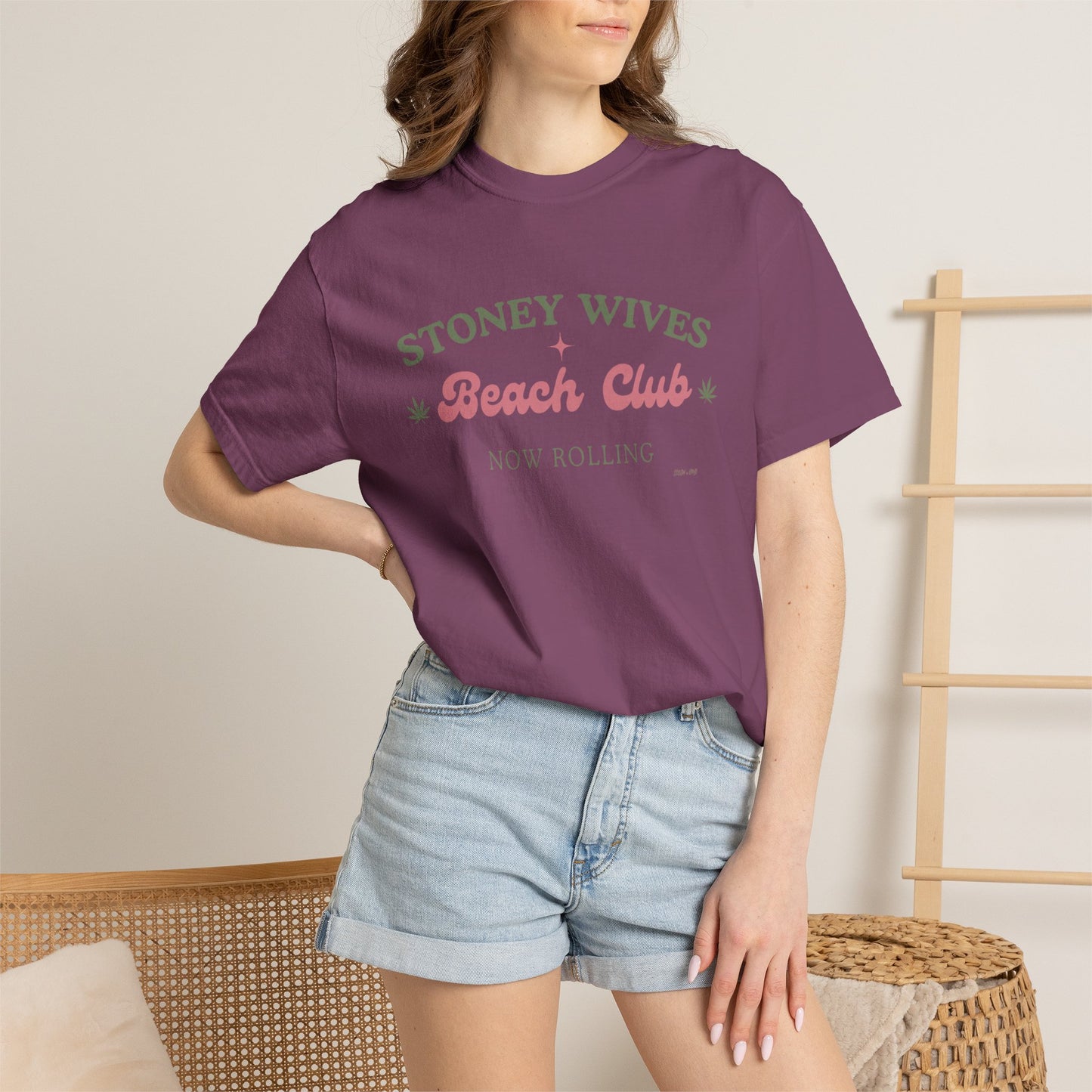 “SLOSW” Stoney Wives Beach Club | Comfort Colors Graphic T-Shirt | The Secret Lives of Stoney Wives Podcast Merch | Retro Summer Tee