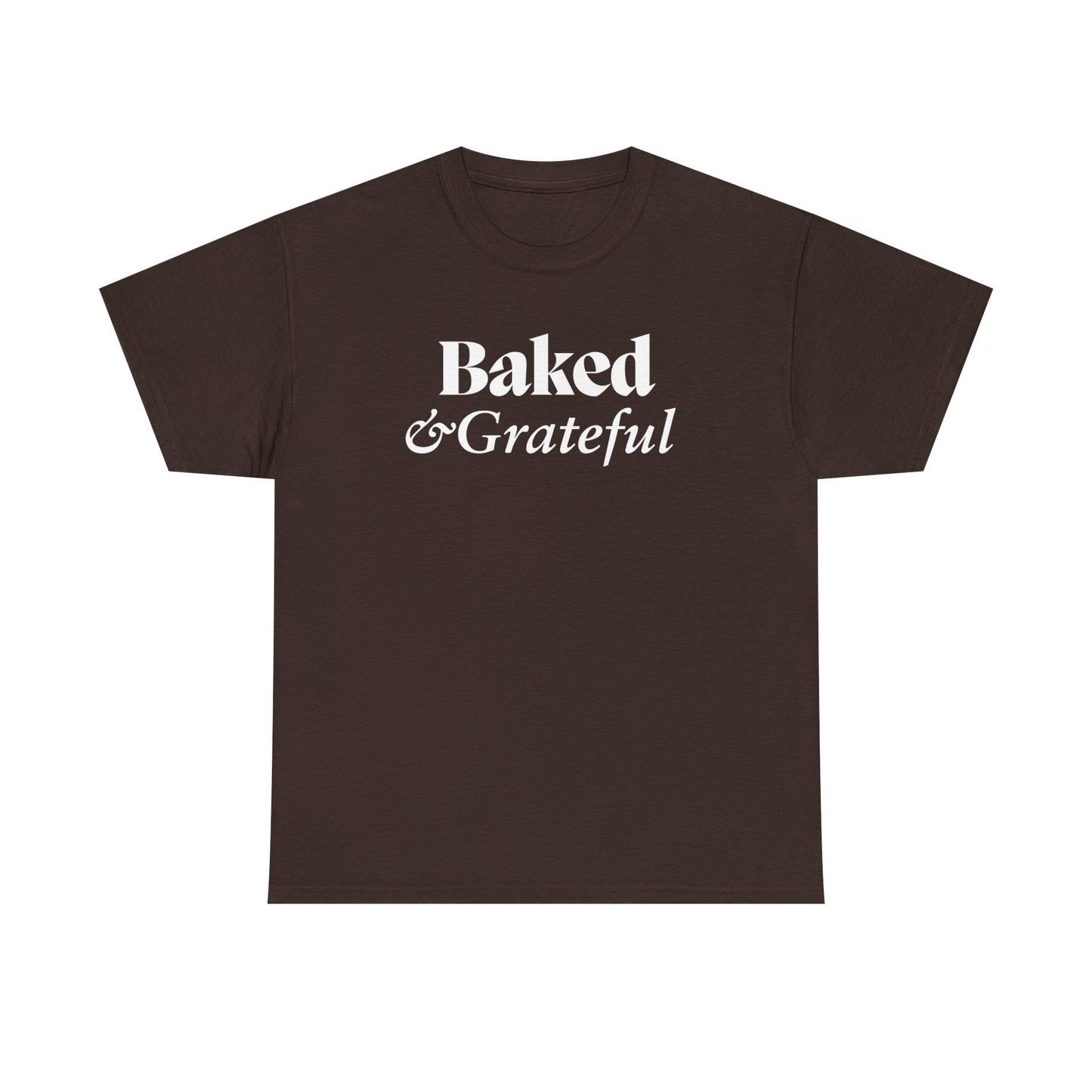 Baked & Grateful Unisex Heavy Cotton Tee - Comfy Casual Wear for Food Lovers