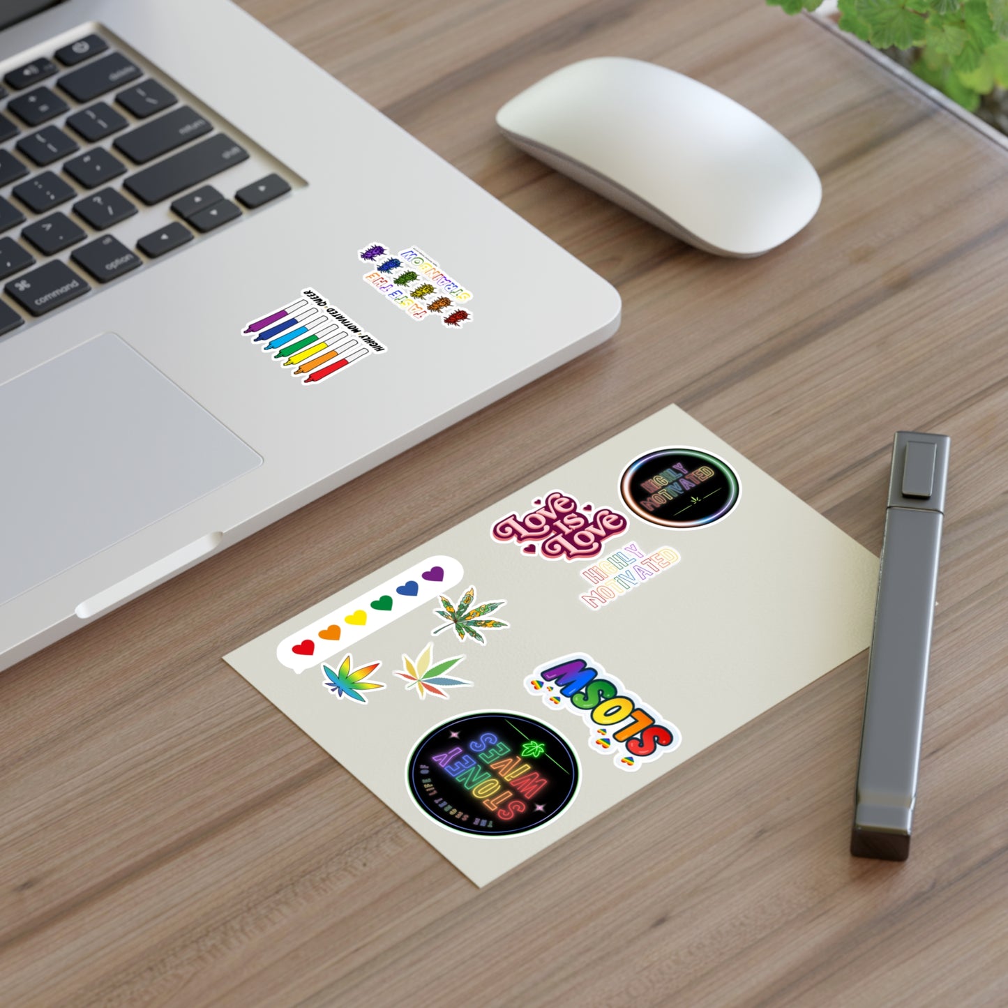 "PRIDE" HMD & SLOSW Pride 2026 Sticker Sheet | Rainbow Vinyl Decal Collection