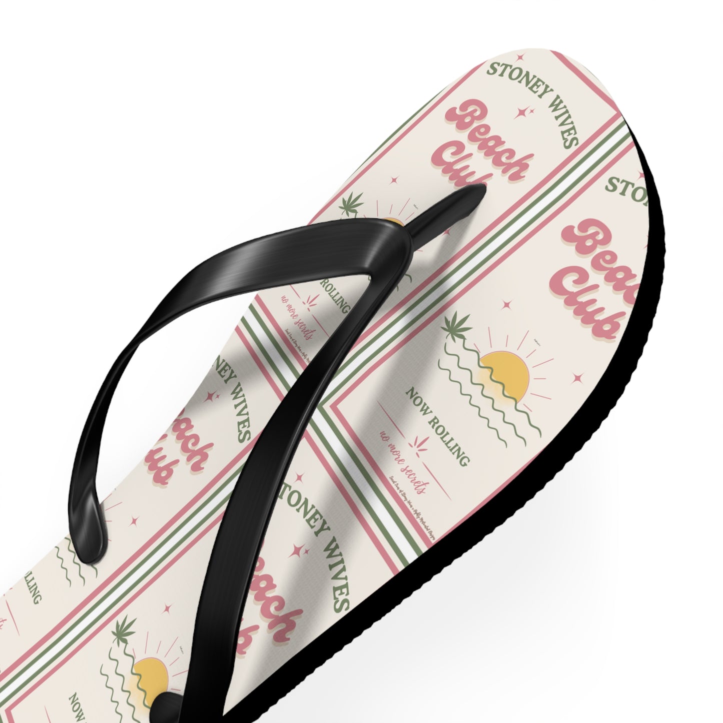 "SLOSW"  Stoney Wife Summer Sandals | The Secret Lives Of Stoney Wives Podcast Merch | Retro Flip Flops | Beach Footwear | Cushioned Summer Slides | Shoes