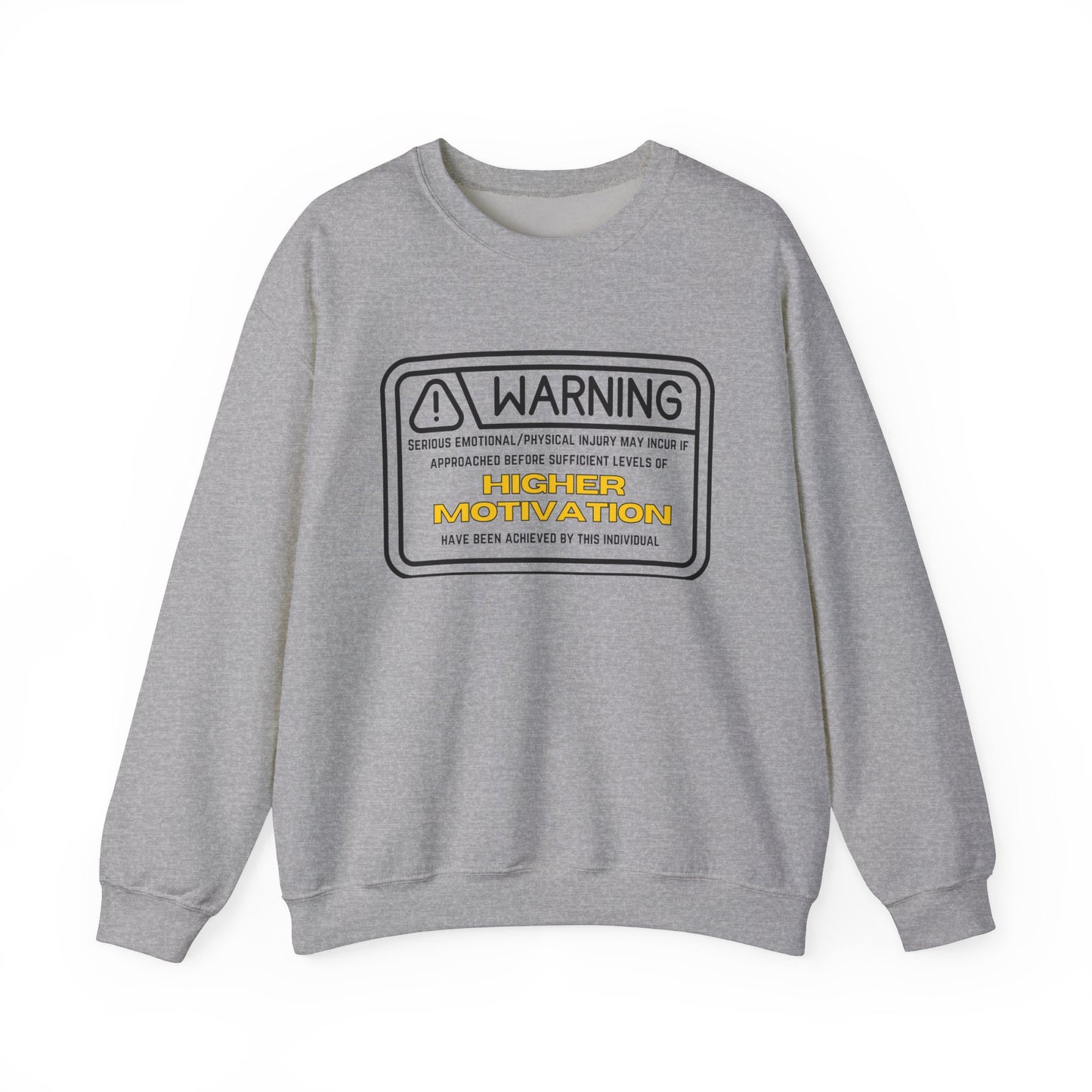 "Warning" Unisex Cotton Crewneck Sweatshirt