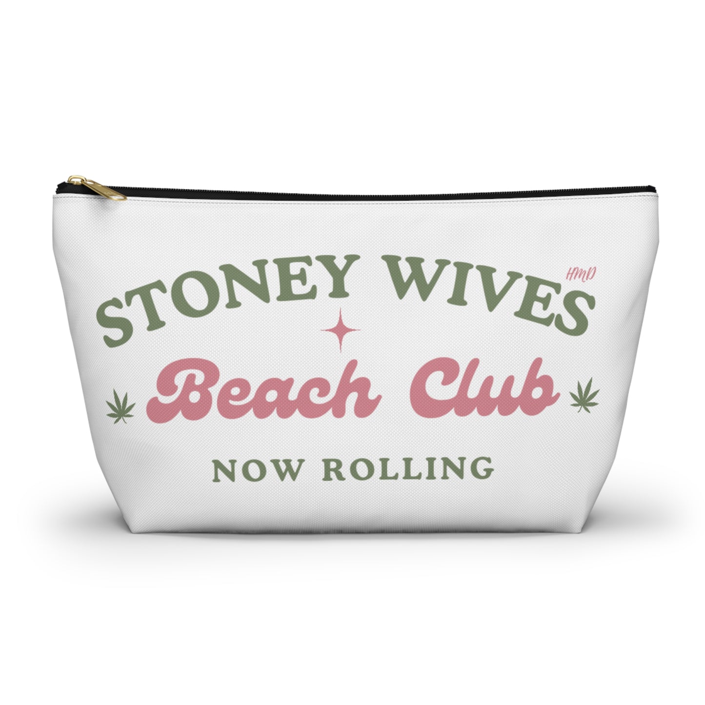 "SLOSW" Stoney Wives Beach Club | Accessory Pouch | The Secret Lives Of Stoney Wives Podcast Merch | Cannabis Sesh Gear Bag | Boho Stoner Zipper Pouch