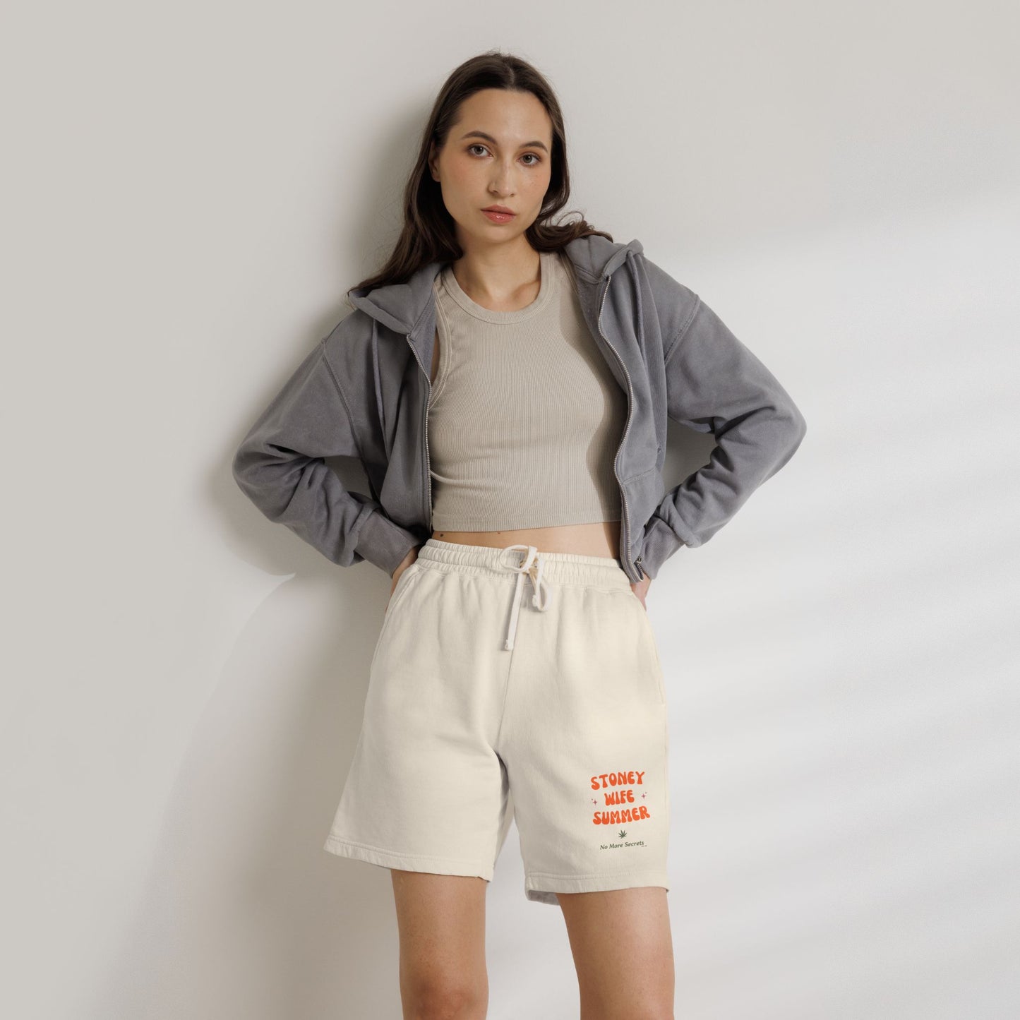 "SLOSW” Stoney Wife Summer | Sweat Shorts | The Secret Lives of Stoney Wives Podcast Merch | Unisex Garment-Dyed Lightweight Fleece Shorts