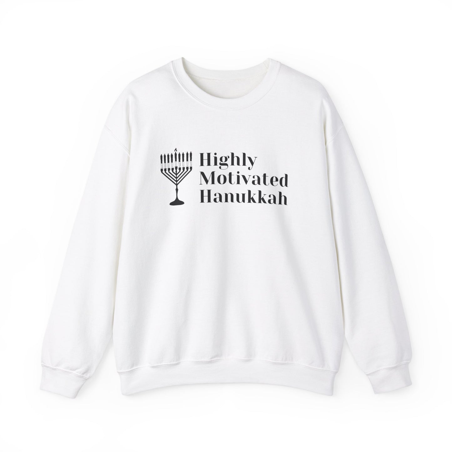 Highly Motivated Hanukkah Crewneck Sweatshirt - Unisex Heavy Blend