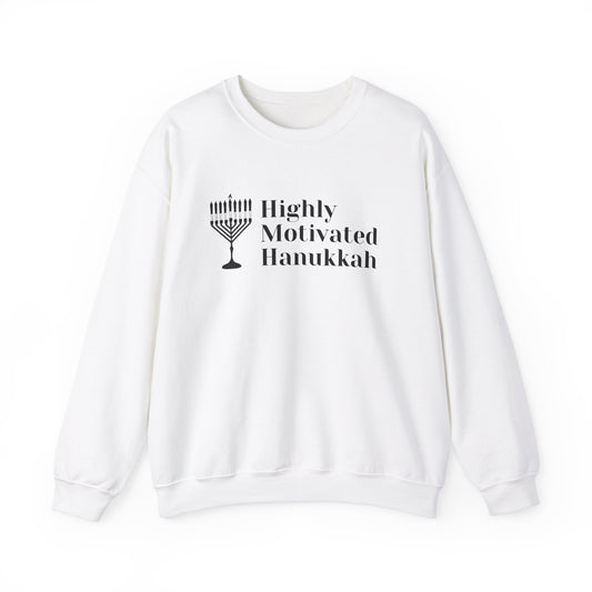 Highly Motivated Hanukkah Crewneck Sweatshirt - Unisex Heavy Blend