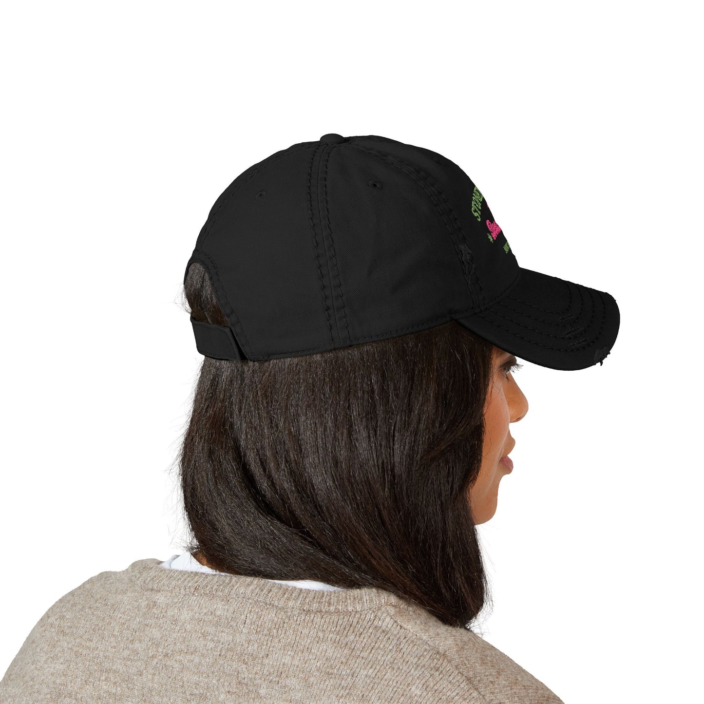 "SLOSW" Stoney Wives Beach Club Distressed Dad Hat | Embroidered Distressed Baseball Cap | The Secret Lives of Stoney Wives Podcast Merch