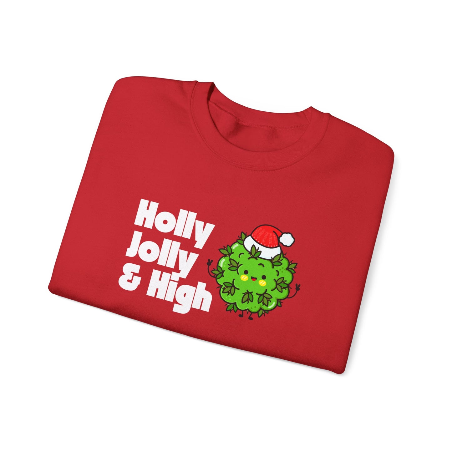 Holly Jolly & High Unisex Crewneck Sweatshirt