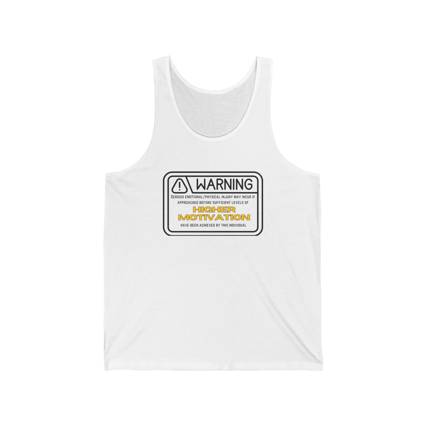 "Warning" Unisex Cottton Jersey Tank