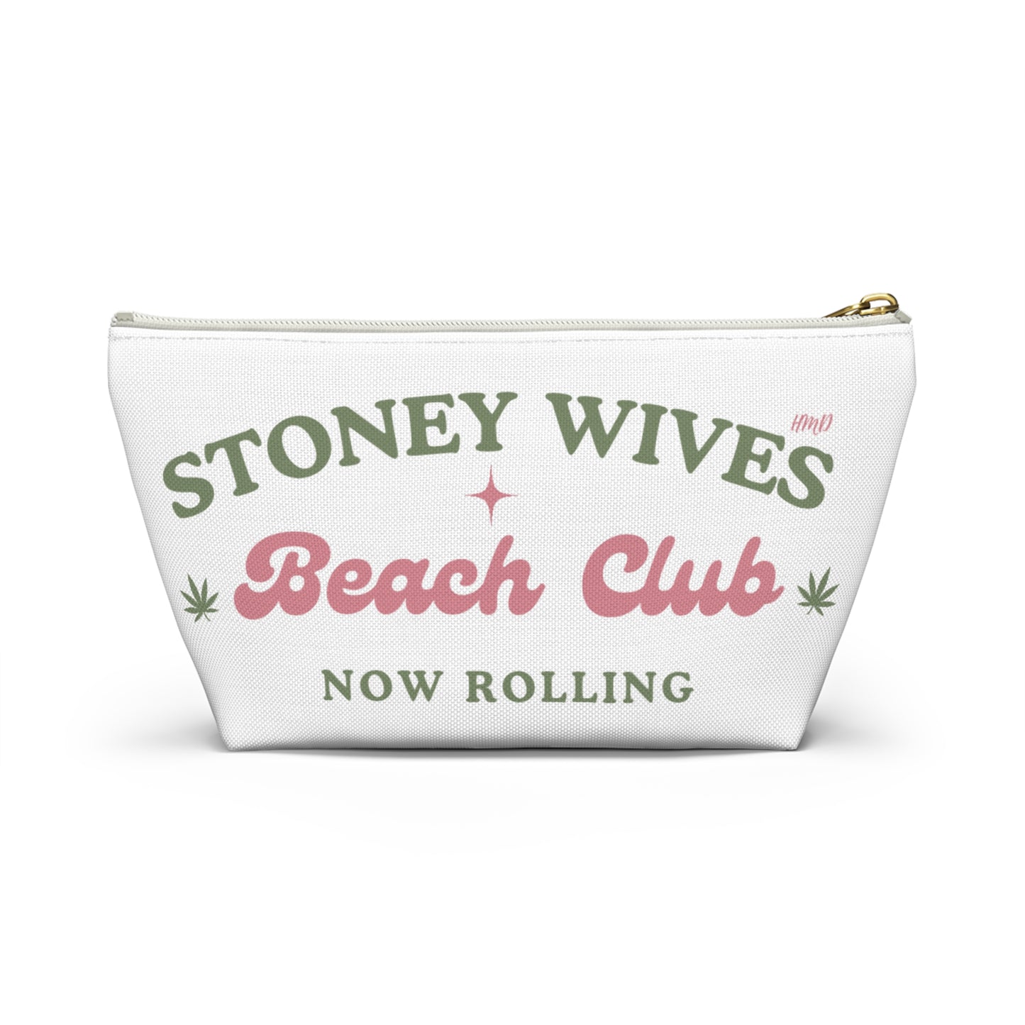 "SLOSW" Stoney Wives Beach Club | Accessory Pouch | The Secret Lives Of Stoney Wives Podcast Merch | Cannabis Sesh Gear Bag | Boho Stoner Zipper Pouch