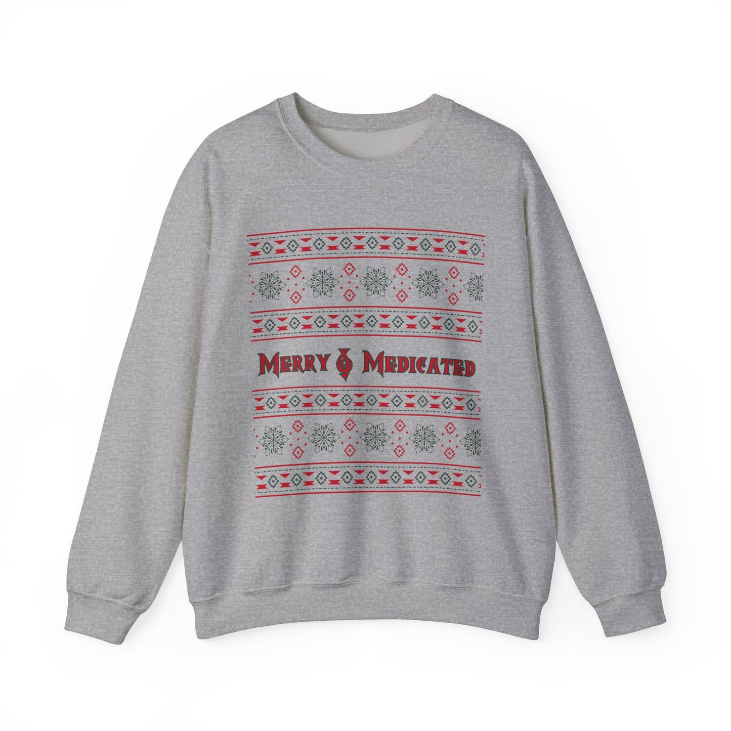 Merry & Medicated Unisex Crewneck Sweatshirt - Cozy Holiday Comfort