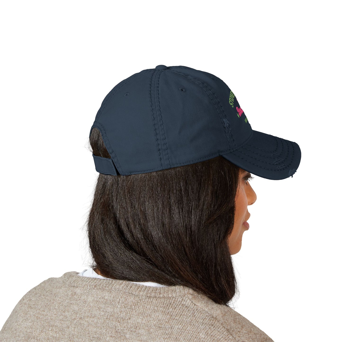 "SLOSW" Stoney Wives Beach Club Distressed Dad Hat | Embroidered Distressed Baseball Cap | The Secret Lives of Stoney Wives Podcast Merch