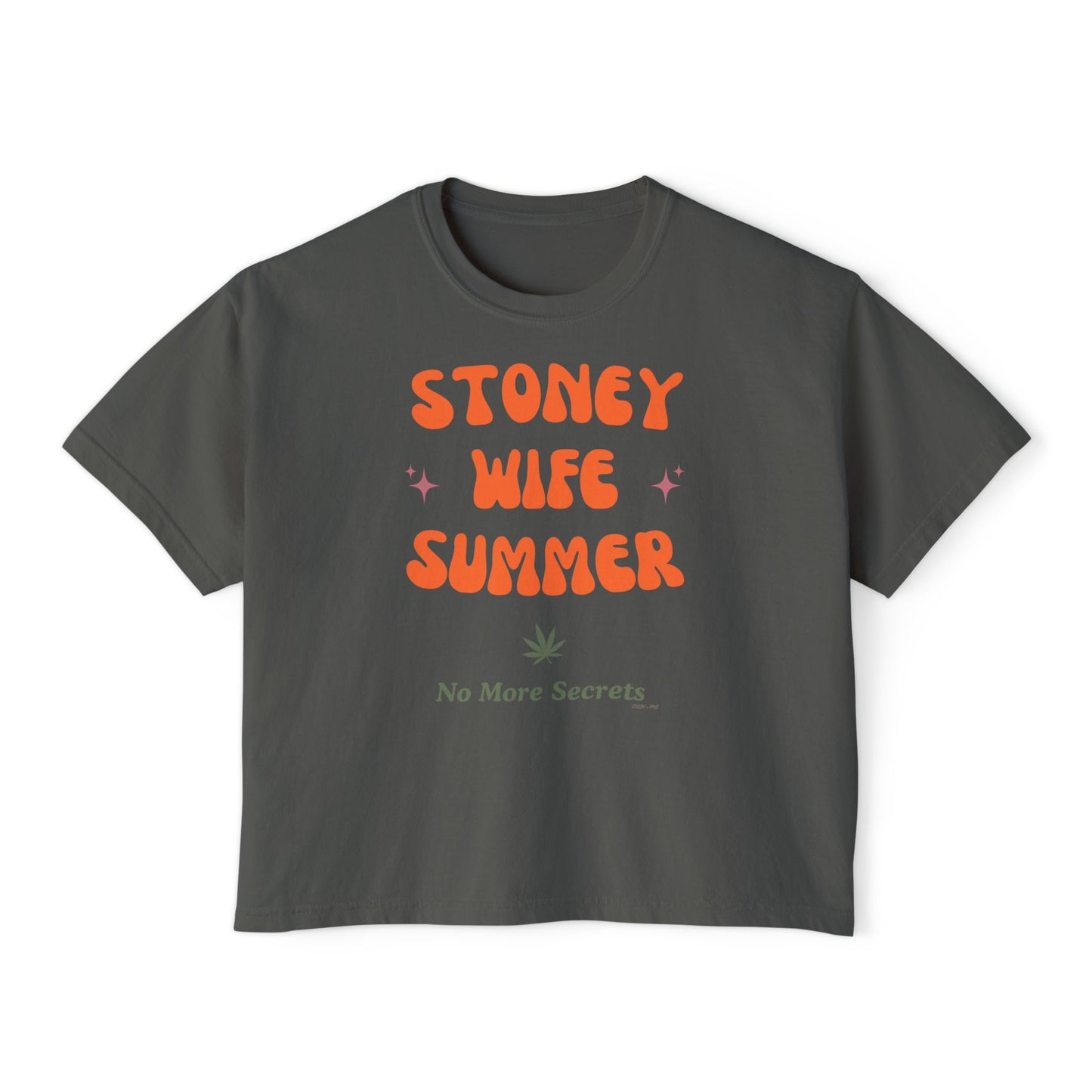 "SLOSW" Stoney Wife Summer Crop Tee | The Secret Lives Of Stoney Wives Podcast Merch | Retro Cropped Boxy Baby Comfort Colors T-Shirt