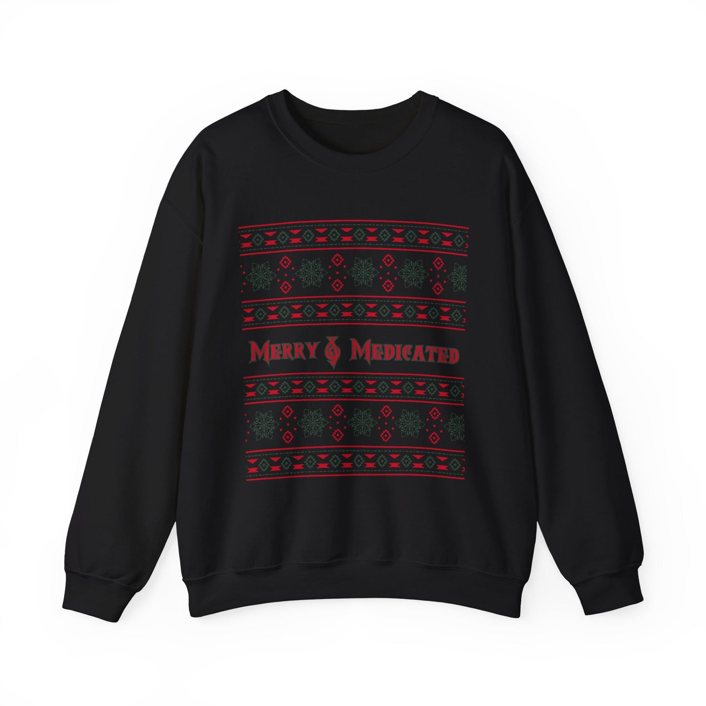 Merry & Medicated Unisex Crewneck Sweatshirt - Cozy Holiday Comfort