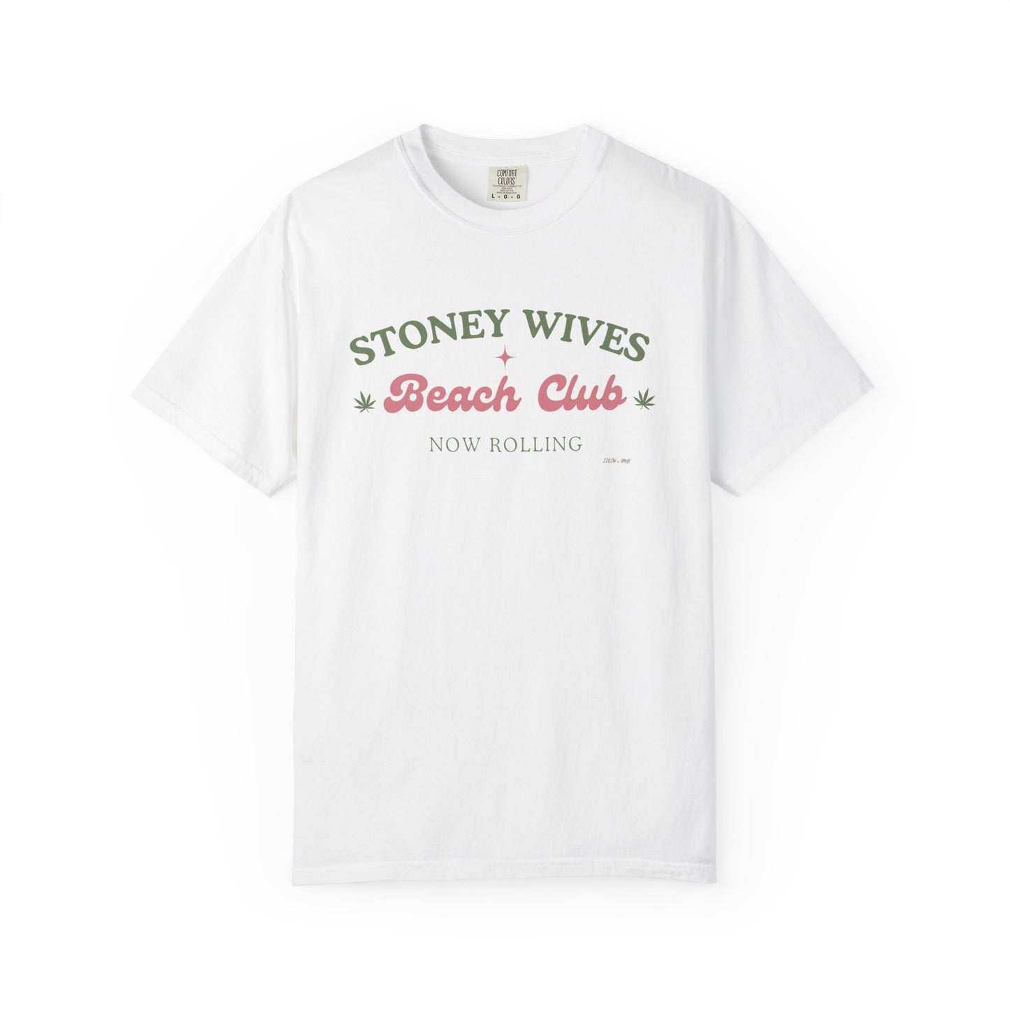 “SLOSW” Stoney Wives Beach Club | Comfort Colors Graphic T-Shirt | The Secret Lives of Stoney Wives Podcast Merch | Retro Summer Tee