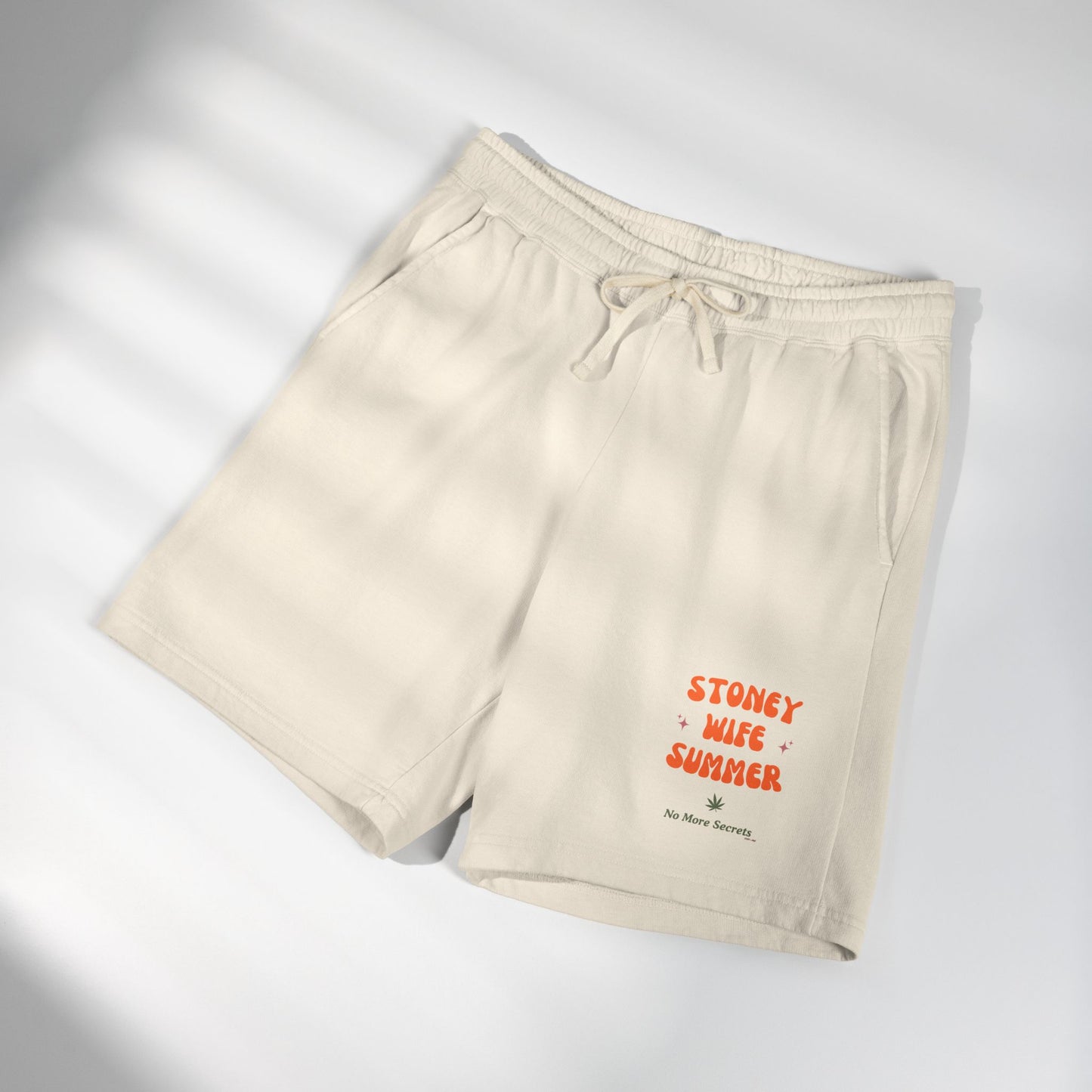"SLOSW” Stoney Wife Summer | Sweat Shorts | The Secret Lives of Stoney Wives Podcast Merch | Unisex Garment-Dyed Lightweight Fleece Shorts
