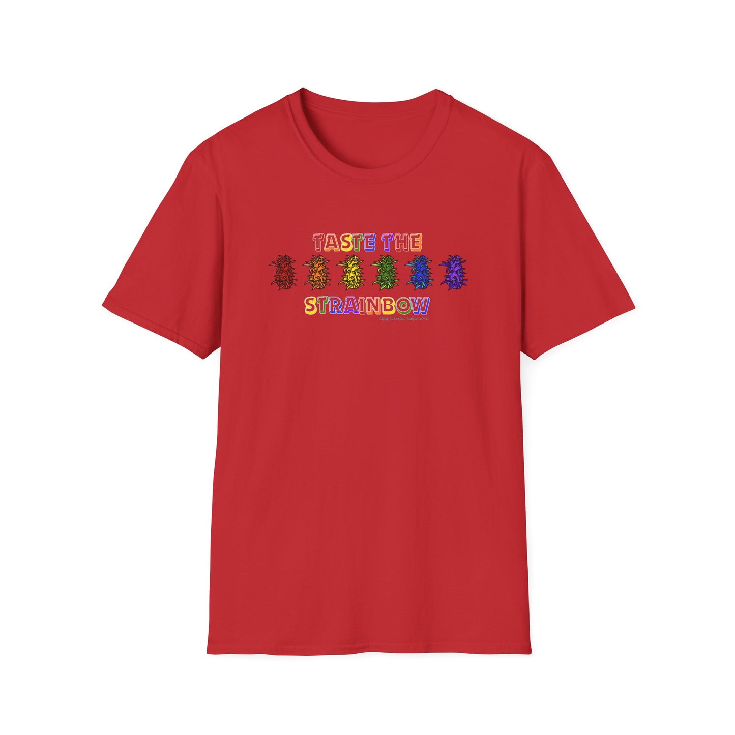 "PRIDE" Taste The Strainbow T-Shirt | Rainbow Graphic Tee | Colorful LGBTQIA+ Pride Shirt | Retro Festival Streetwear | Highly Motivated Designs