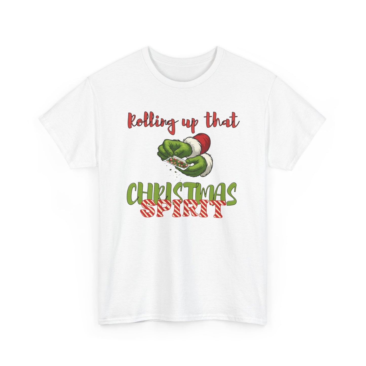 Rolling up the Christmas spirit Unisex adult tee shirt