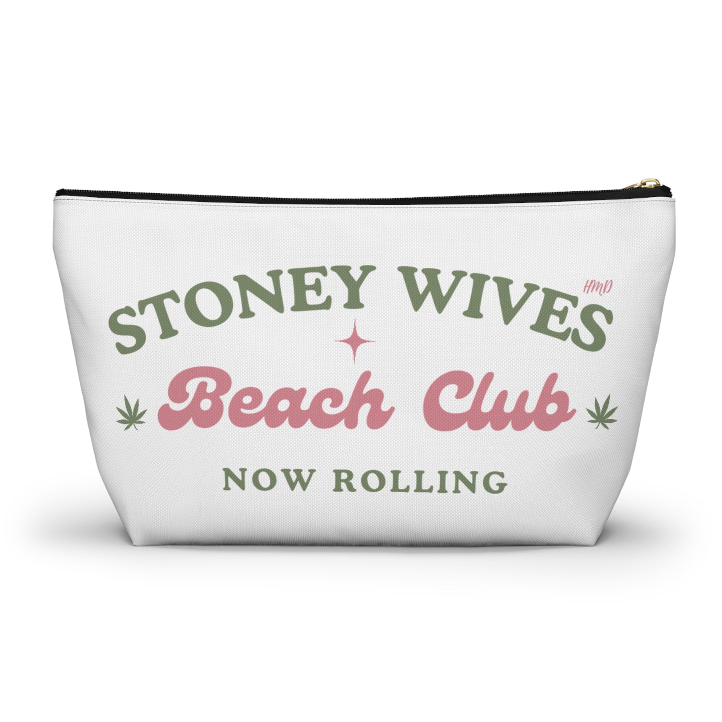 "SLOSW" Stoney Wives Beach Club | Accessory Pouch | The Secret Lives Of Stoney Wives Podcast Merch | Cannabis Sesh Gear Bag | Boho Stoner Zipper Pouch