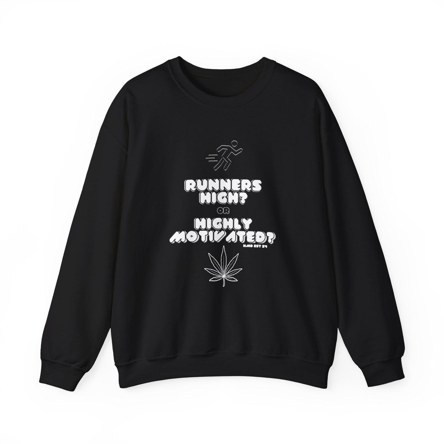 "Runner High?" Unisex Cotton Crewneck Sweatshirt