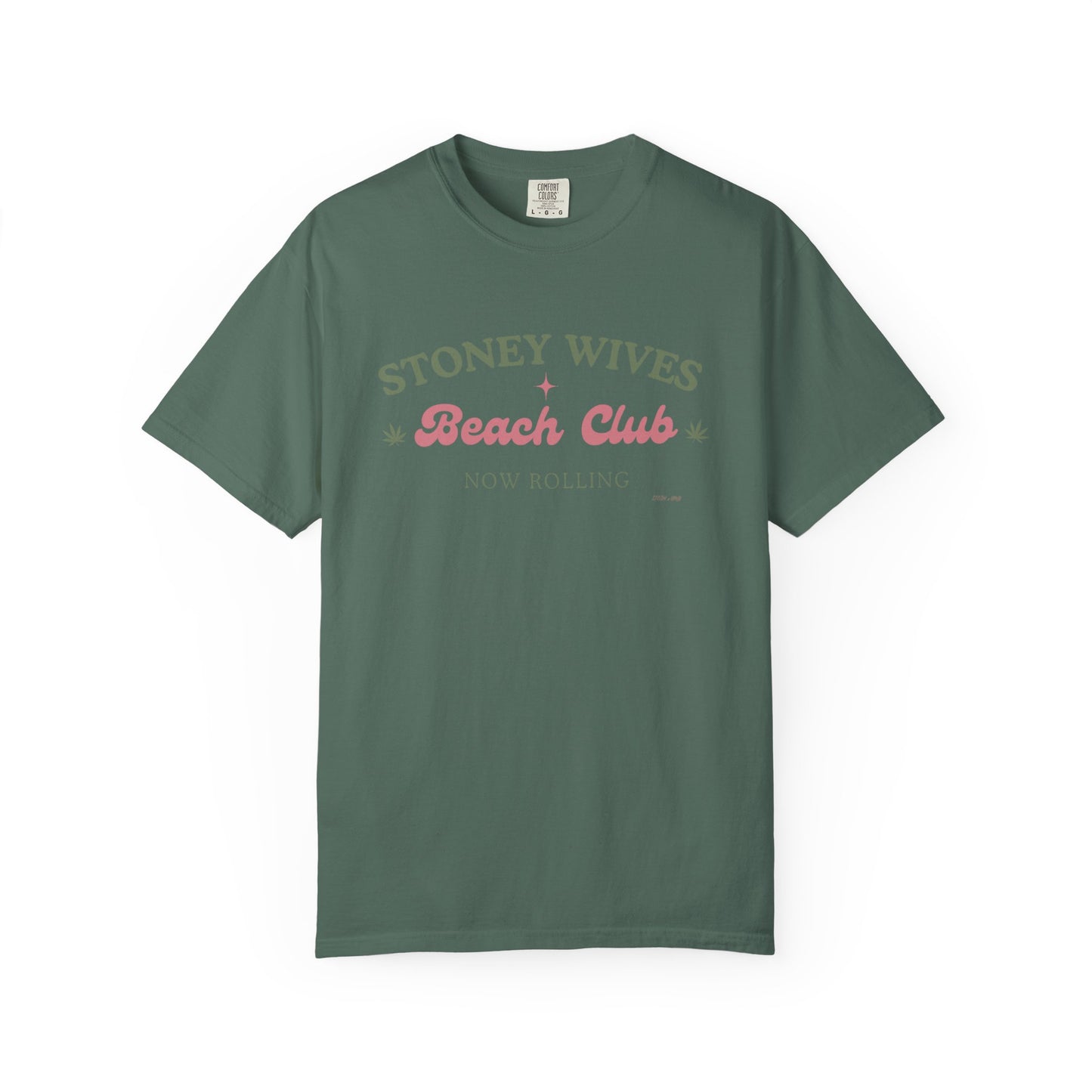 “SLOSW” Stoney Wives Beach Club | Comfort Colors Graphic T-Shirt | The Secret Lives of Stoney Wives Podcast Merch | Retro Summer Tee