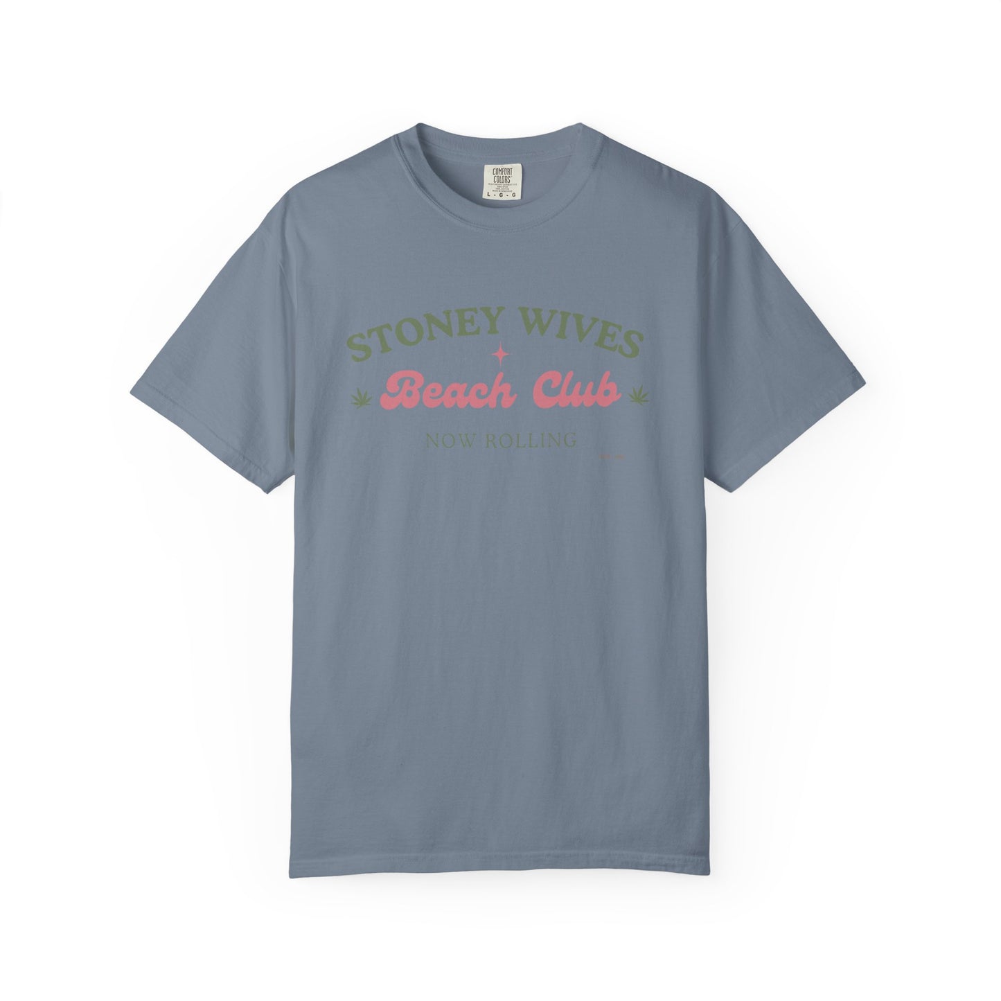 “SLOSW” Stoney Wives Beach Club | Comfort Colors Graphic T-Shirt | The Secret Lives of Stoney Wives Podcast Merch | Retro Summer Tee