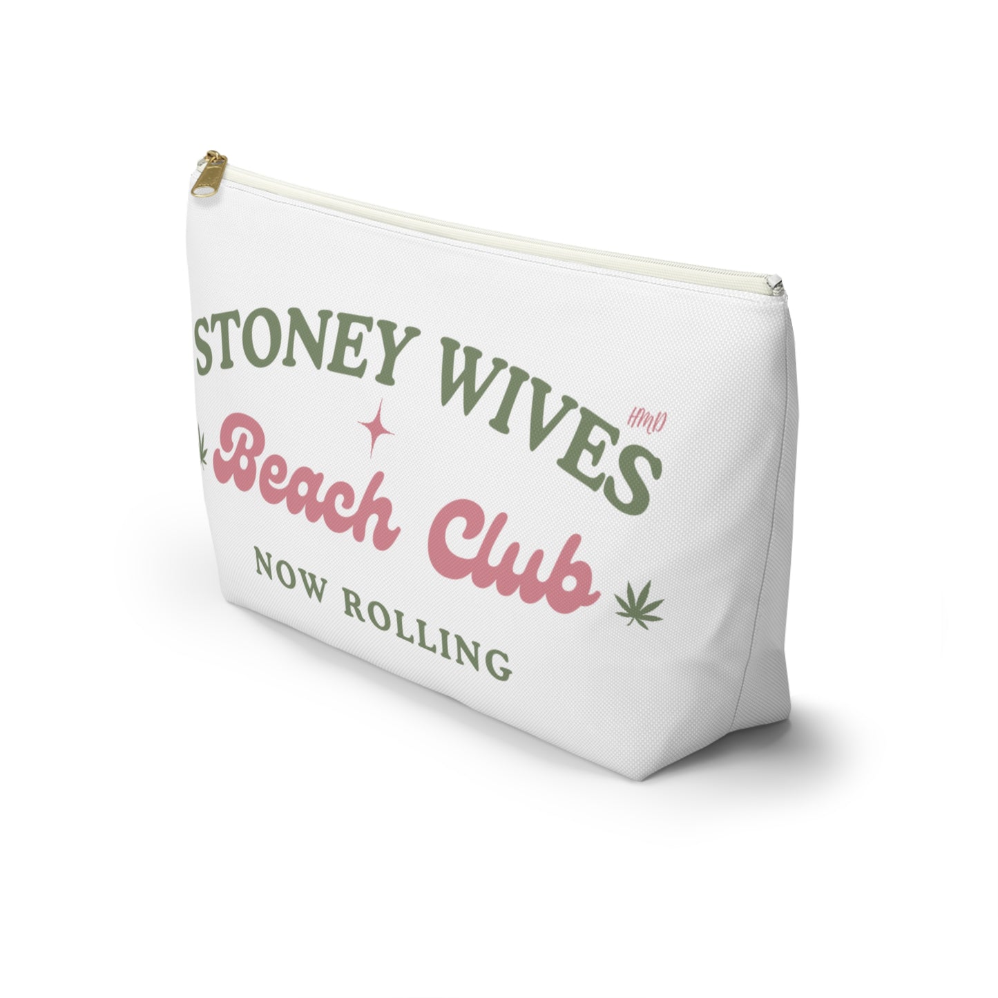 "SLOSW" Stoney Wives Beach Club | Accessory Pouch | The Secret Lives Of Stoney Wives Podcast Merch | Cannabis Sesh Gear Bag | Boho Stoner Zipper Pouch