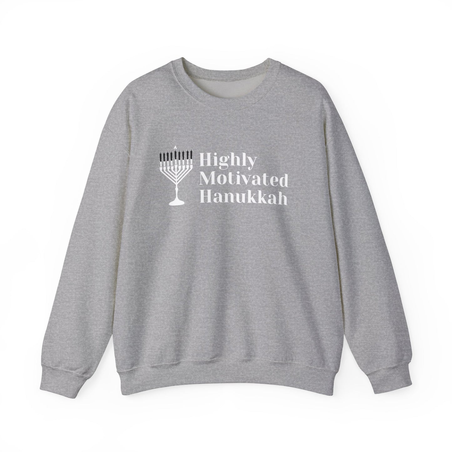 Highly Motivated Hanukkah Crewneck Sweatshirt - Unisex Heavy Blend