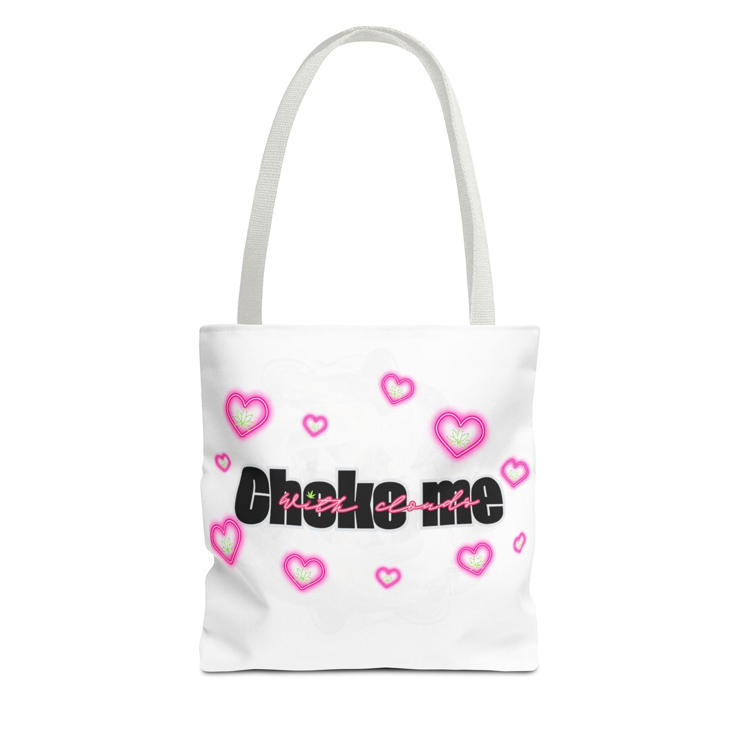 Choke Me with Clouds Tote Bag - Cute Heart Design for Trendy Fashion Lovers