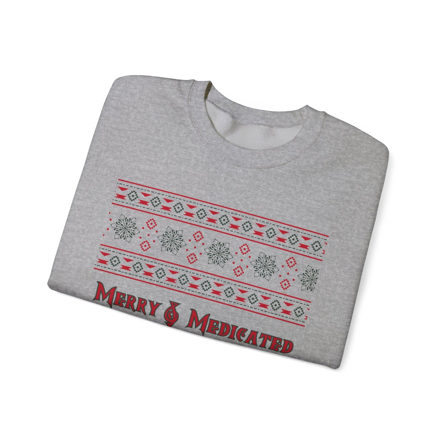 Merry & Medicated Unisex Crewneck Sweatshirt - Cozy Holiday Comfort