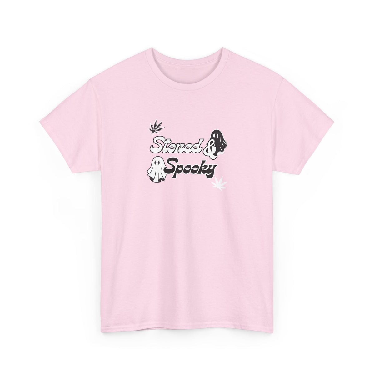 "Stoned & Spooky" Halloween T-Shirt | Retro Ghost Graphic Tee | Funny Spooky Season Shirt | Unisex Fall Streetwear | Highly Motivated Designs