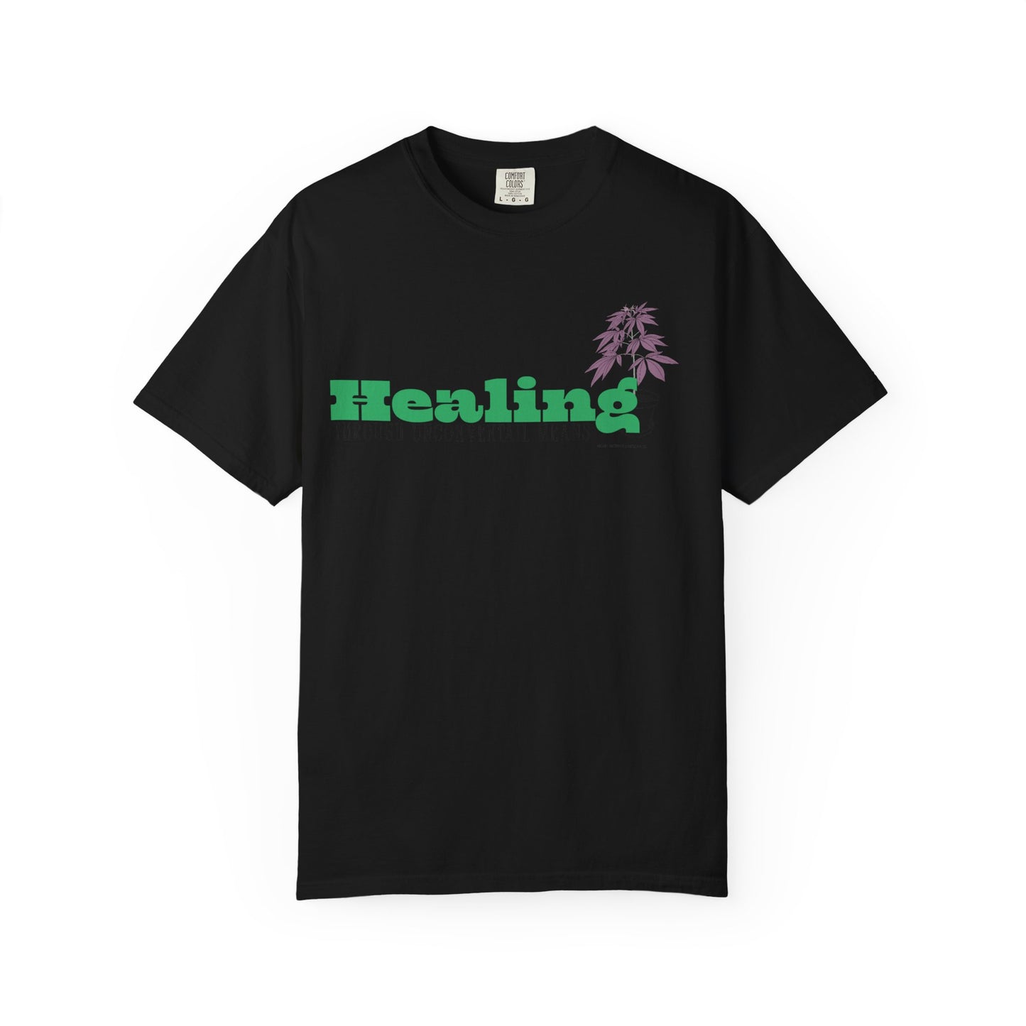 "Terps Heal" Healing Through Unconventional Means Shirt – Comfort Colors Tee, Botanical Graphic T-Shirt, Nature Aesthetic Streetwear, Unisex Garment-Dyed Shirt