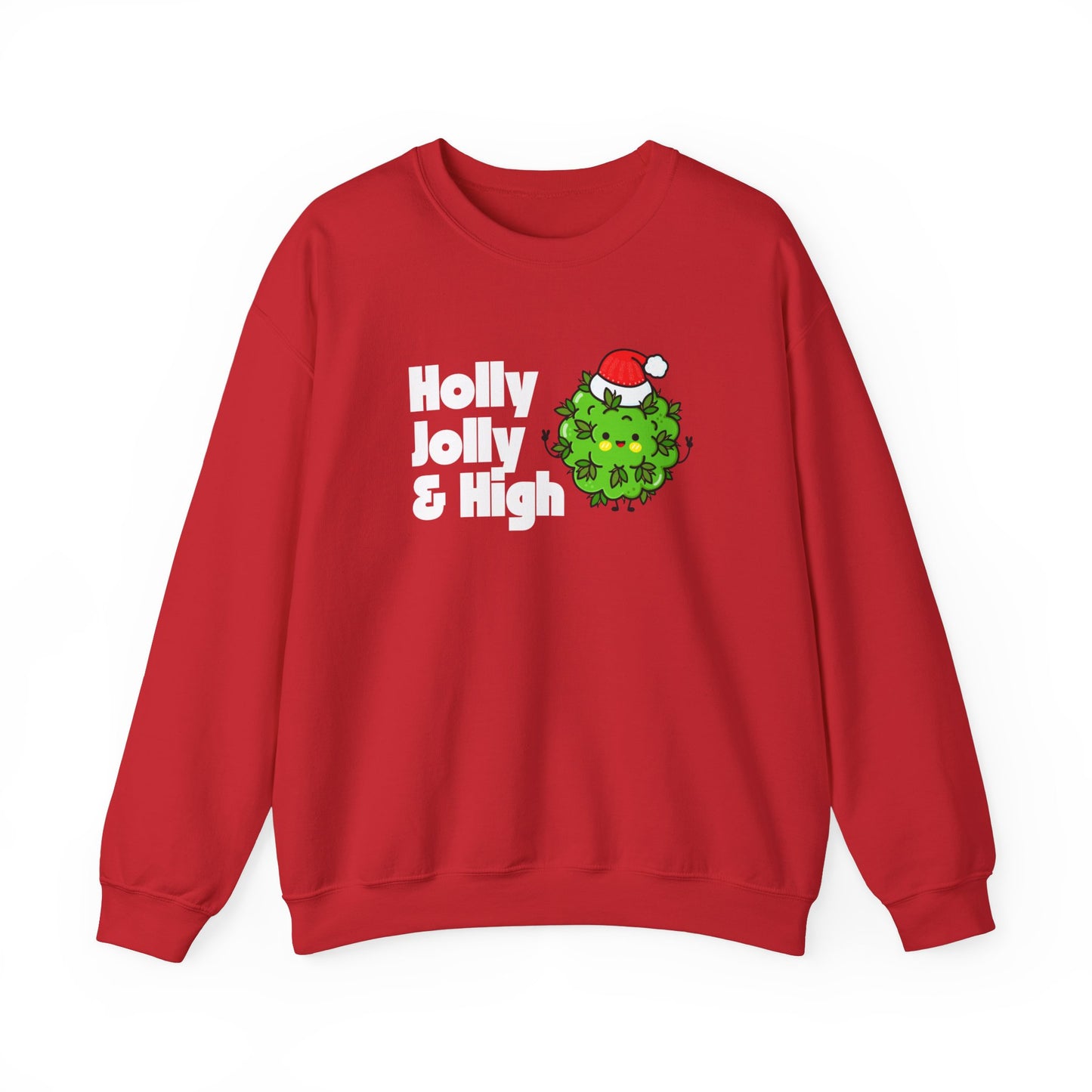 Holly Jolly & High Unisex Crewneck Sweatshirt