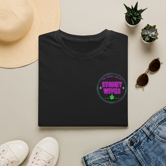 "SLOSW" Neon logo Tee | The Secret Lives Of Stoney Wives Podcast Merch | T-Shirt