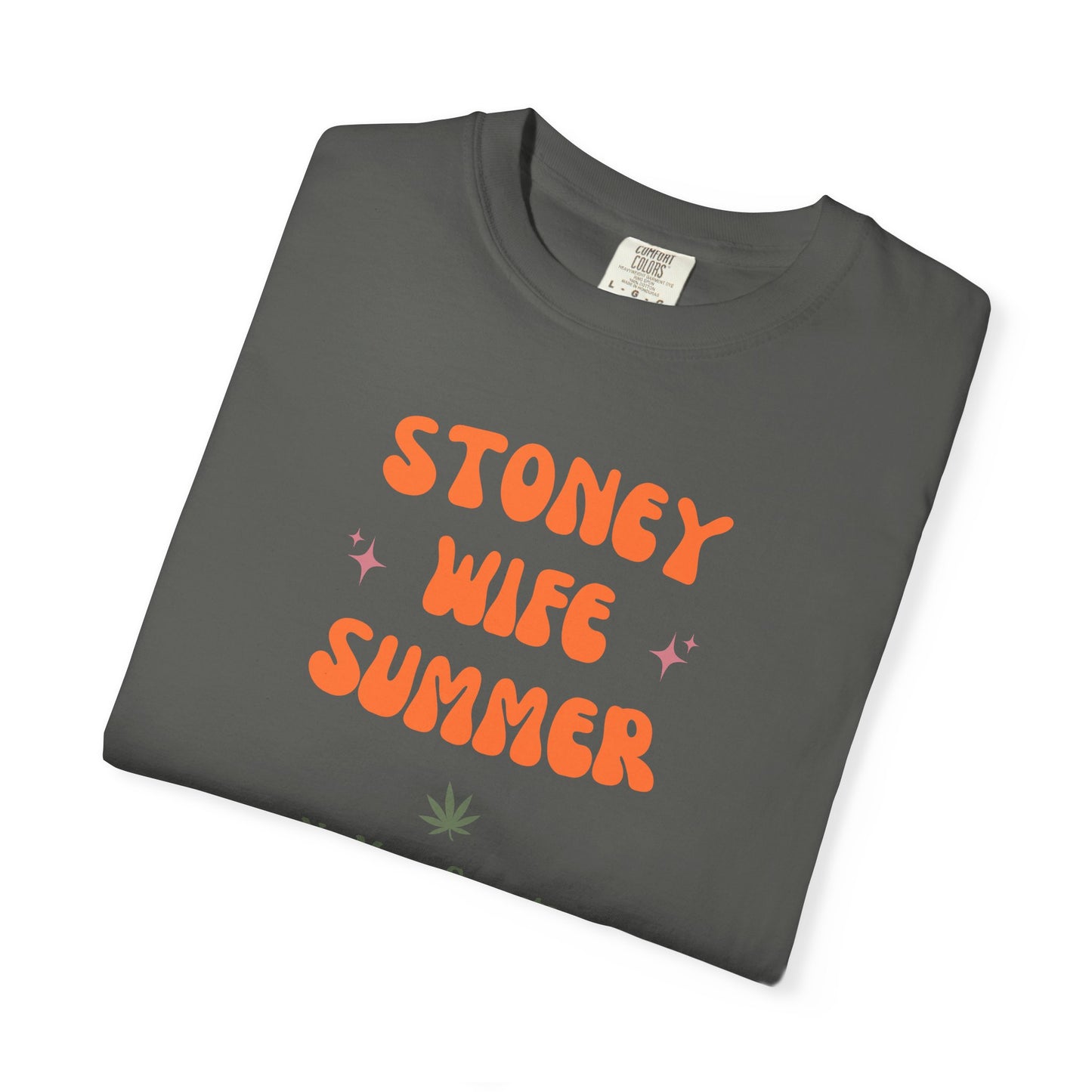 "SLOSW" Stoney Wife Summer Graphic T-shirt | The Secret Lives of Stoney Wives Podcast Merch | Retro Summer Comfort Colors Tee Shirt