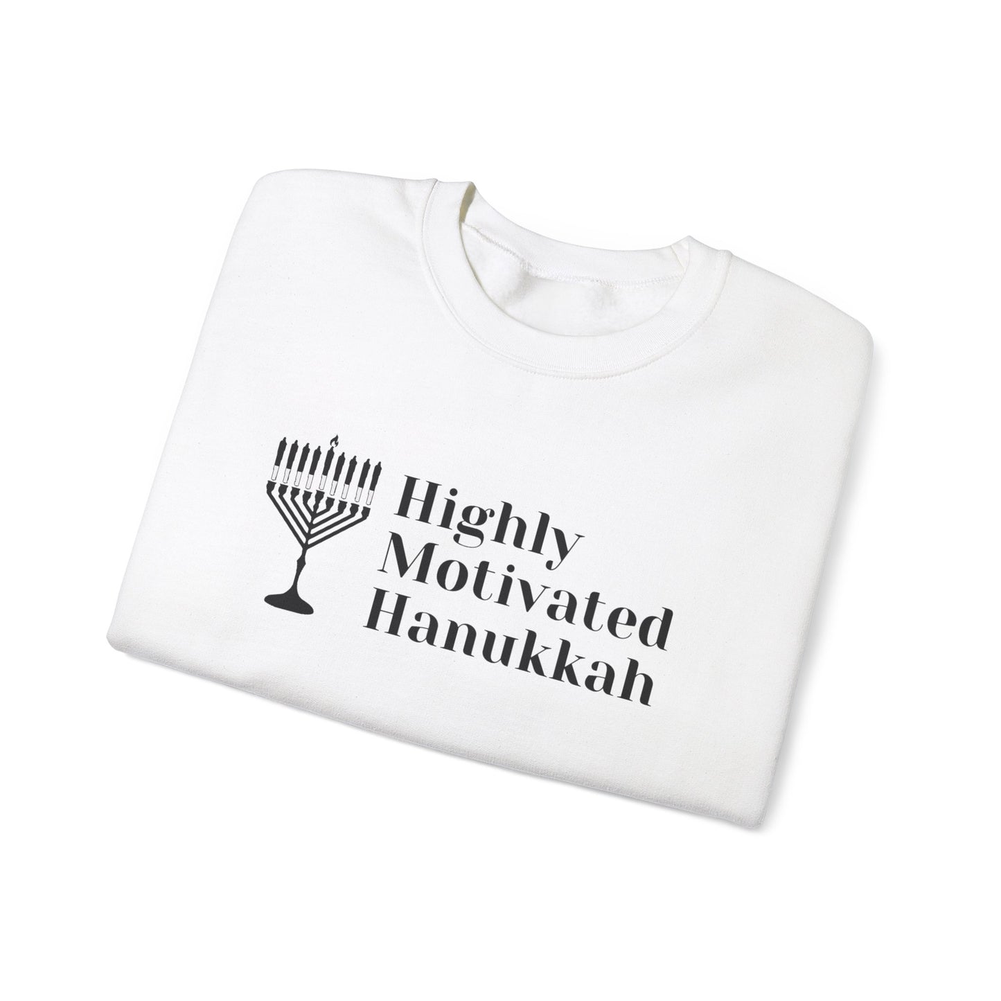 Highly Motivated Hanukkah Crewneck Sweatshirt - Unisex Heavy Blend