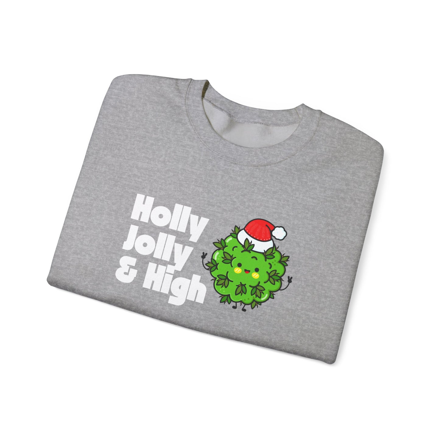 Holly Jolly & High Unisex Crewneck Sweatshirt