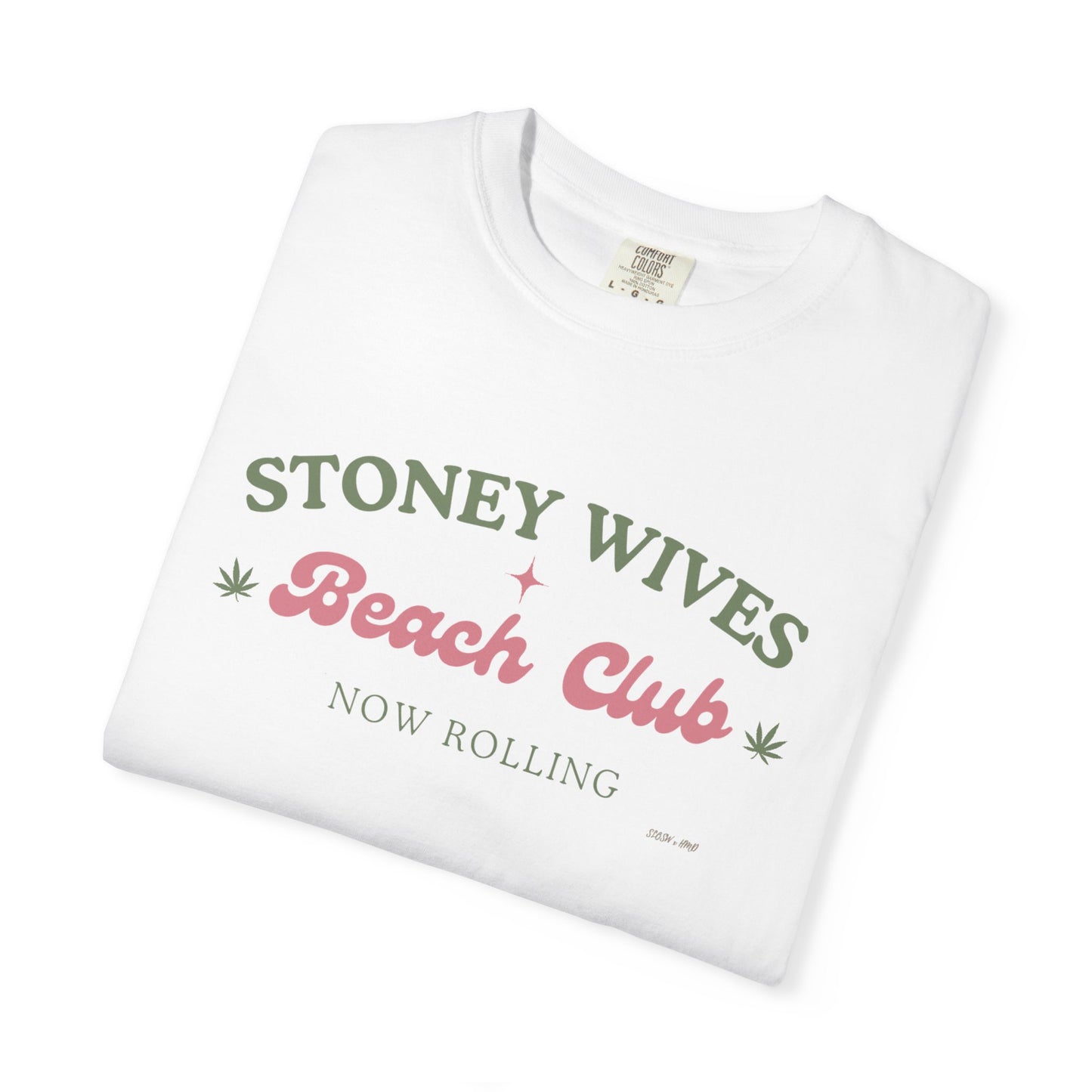 “SLOSW” Stoney Wives Beach Club | Comfort Colors Graphic T-Shirt | The Secret Lives of Stoney Wives Podcast Merch | Retro Summer Tee