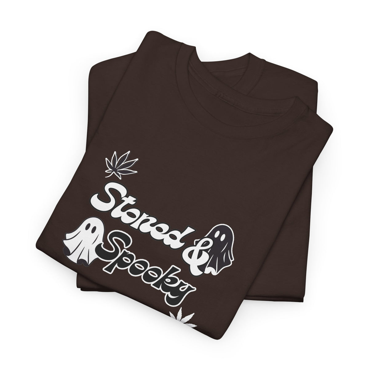 "Stoned & Spooky" Halloween T-Shirt | Retro Ghost Graphic Tee | Funny Spooky Season Shirt | Unisex Fall Streetwear | Highly Motivated Designs