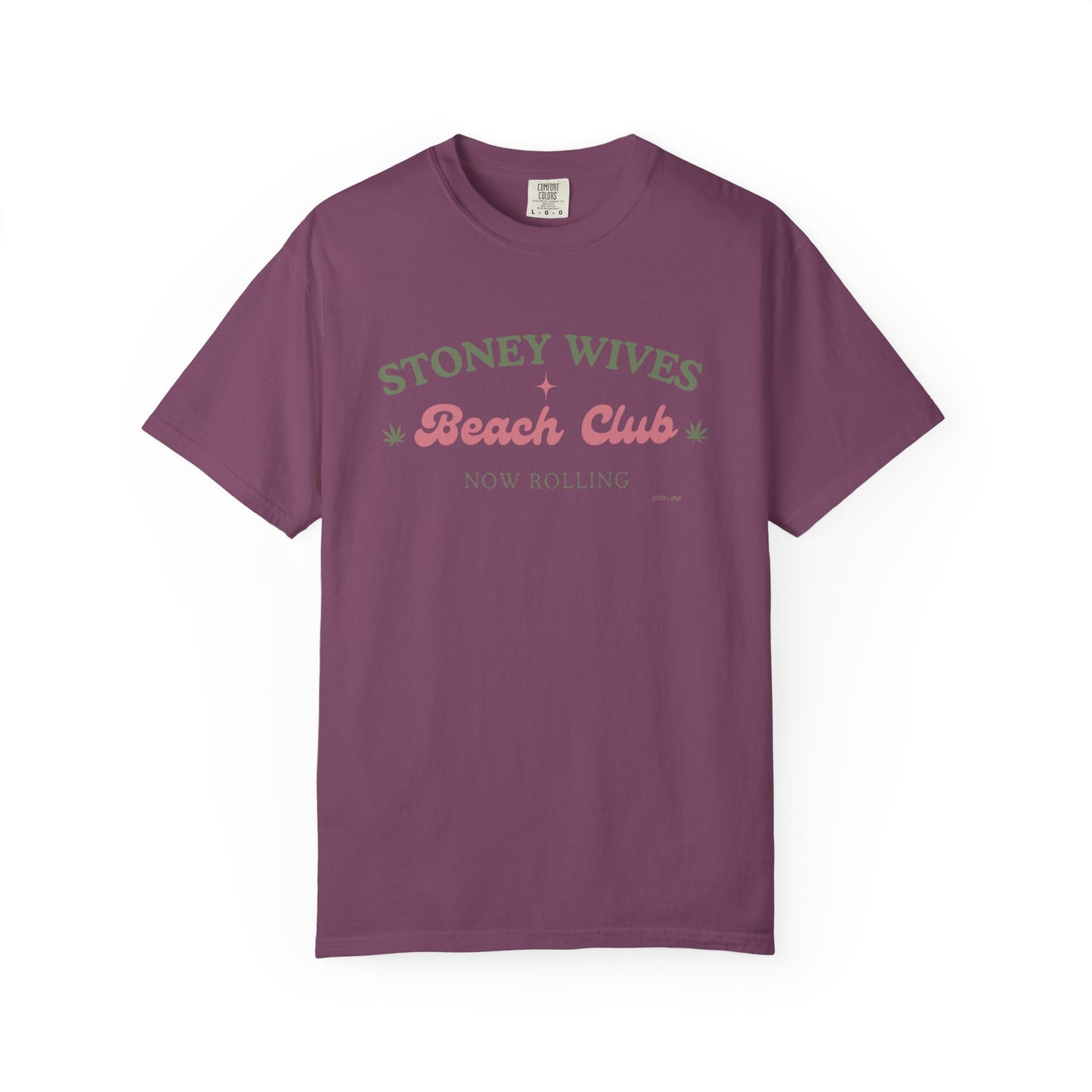 “SLOSW” Stoney Wives Beach Club | Comfort Colors Graphic T-Shirt | The Secret Lives of Stoney Wives Podcast Merch | Retro Summer Tee