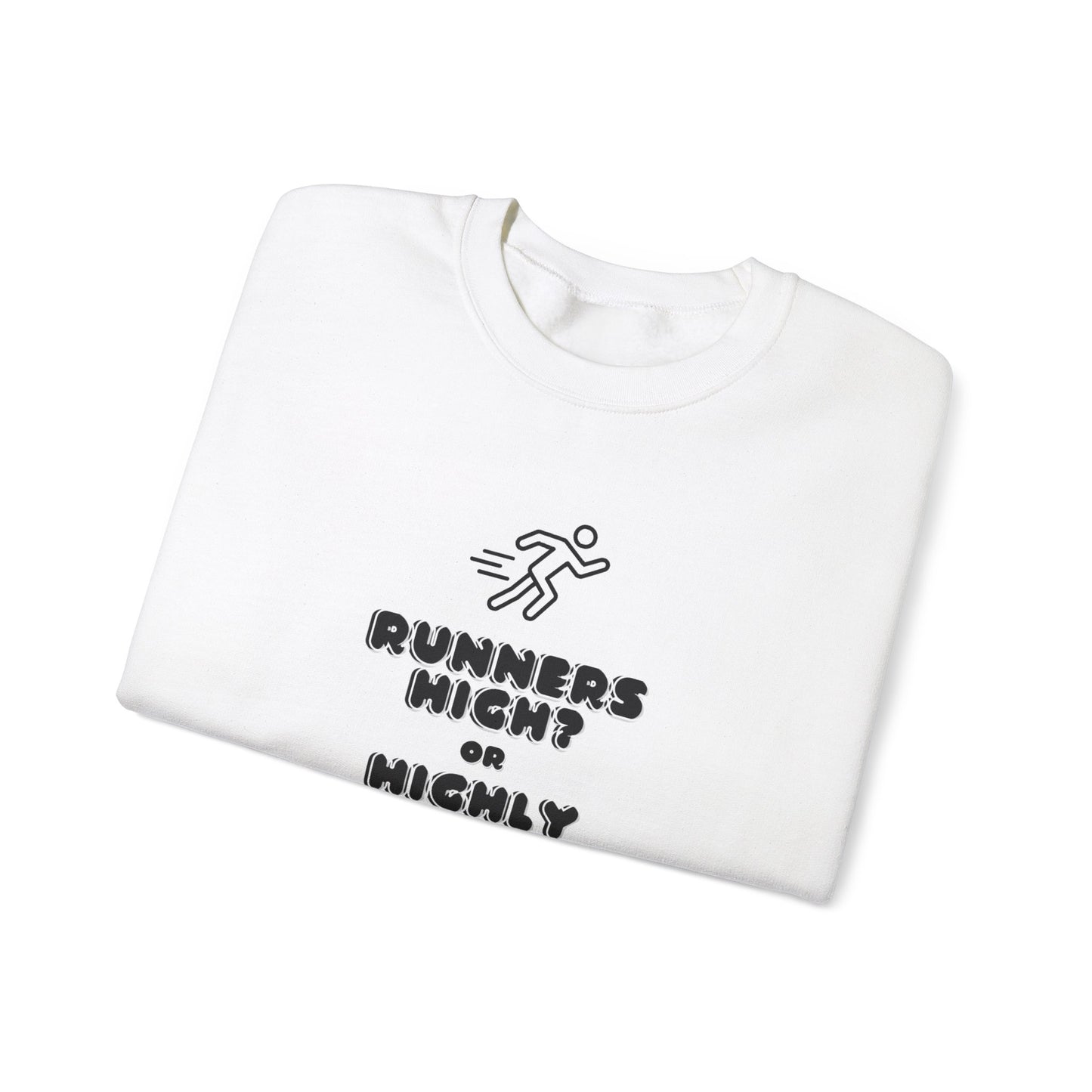 "Runner High?" Unisex Cotton Crewneck Sweatshirt