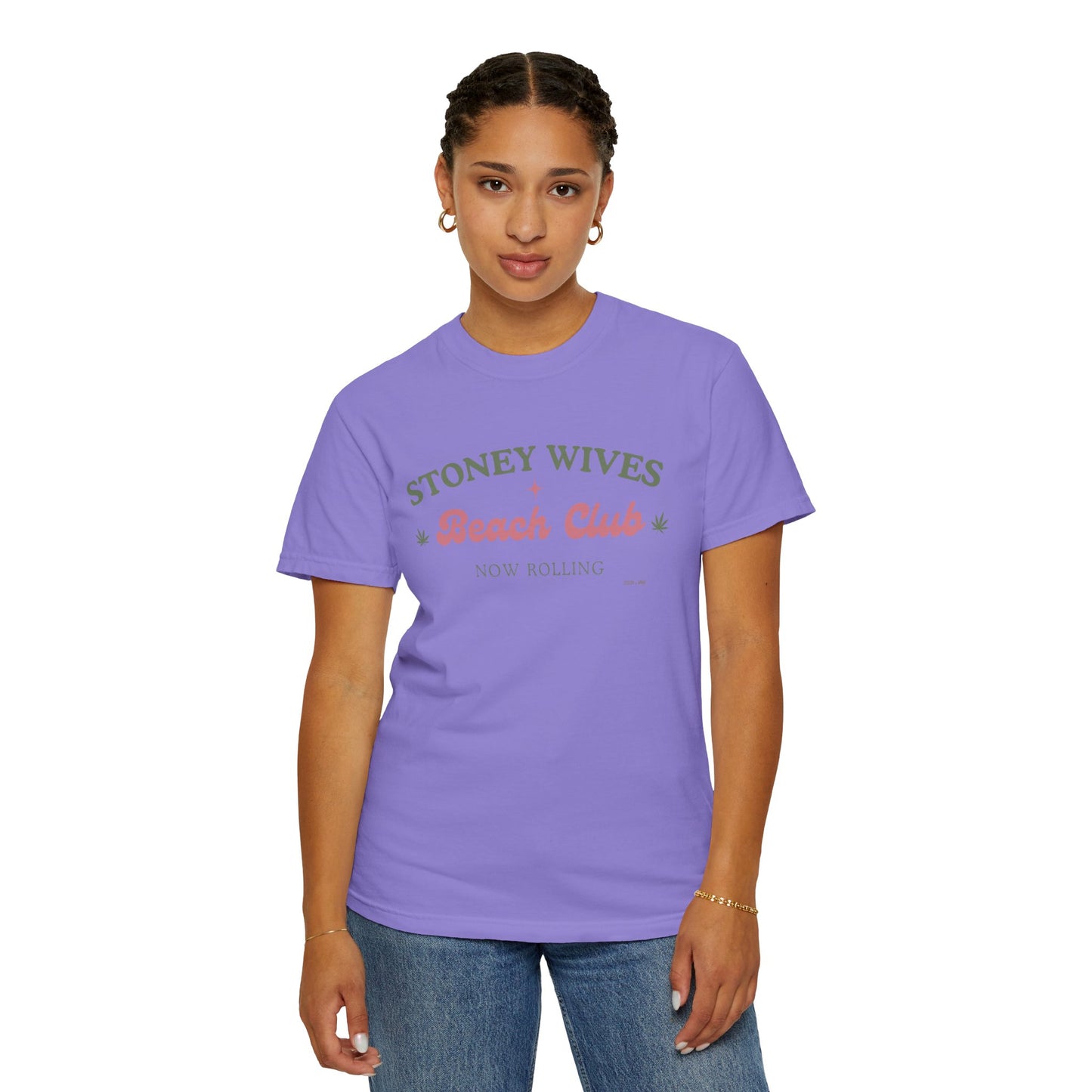 “SLOSW” Stoney Wives Beach Club | Comfort Colors Graphic T-Shirt | The Secret Lives of Stoney Wives Podcast Merch | Retro Summer Tee